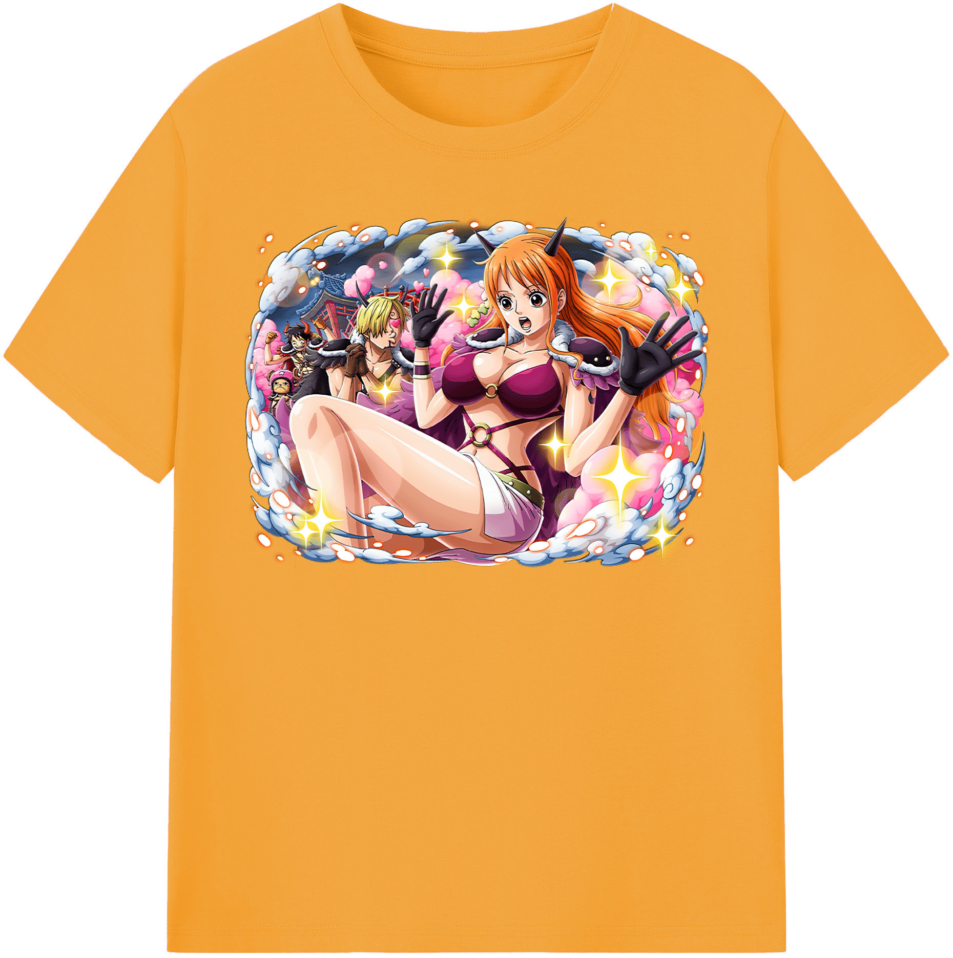 ワンピース ナミ ONE PIECE Nami 綿100％半袖Tシャツ（フロントプリント）
