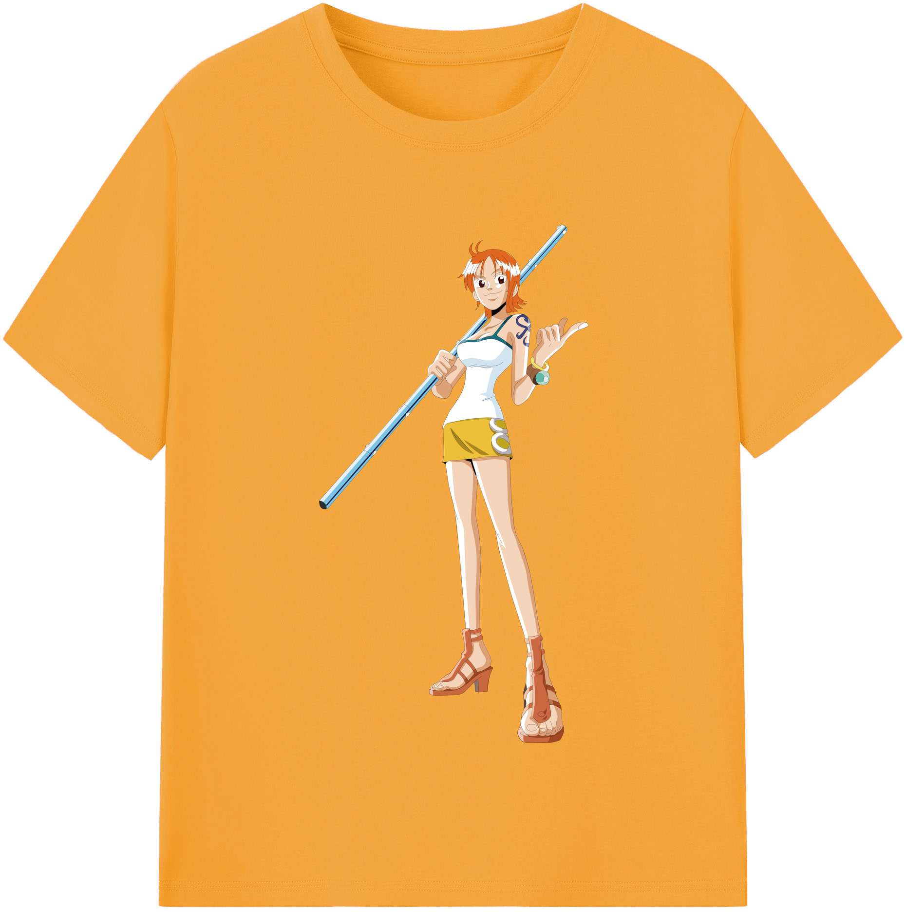 ワンピース ナミ ONE PIECE Nami 綿100％半袖Tシャツ（フロントプリント）