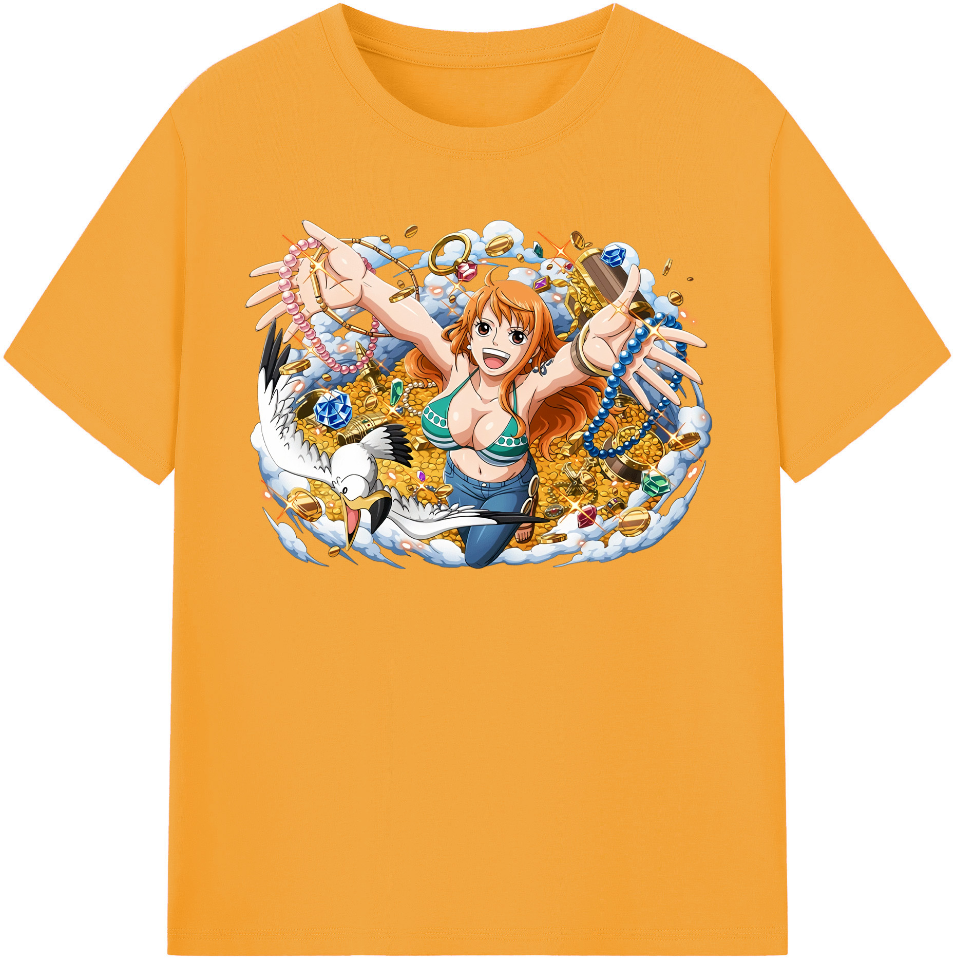 ワンピース ナミ ONE PIECE Nami 綿100％半袖Tシャツ（フロントプリント）