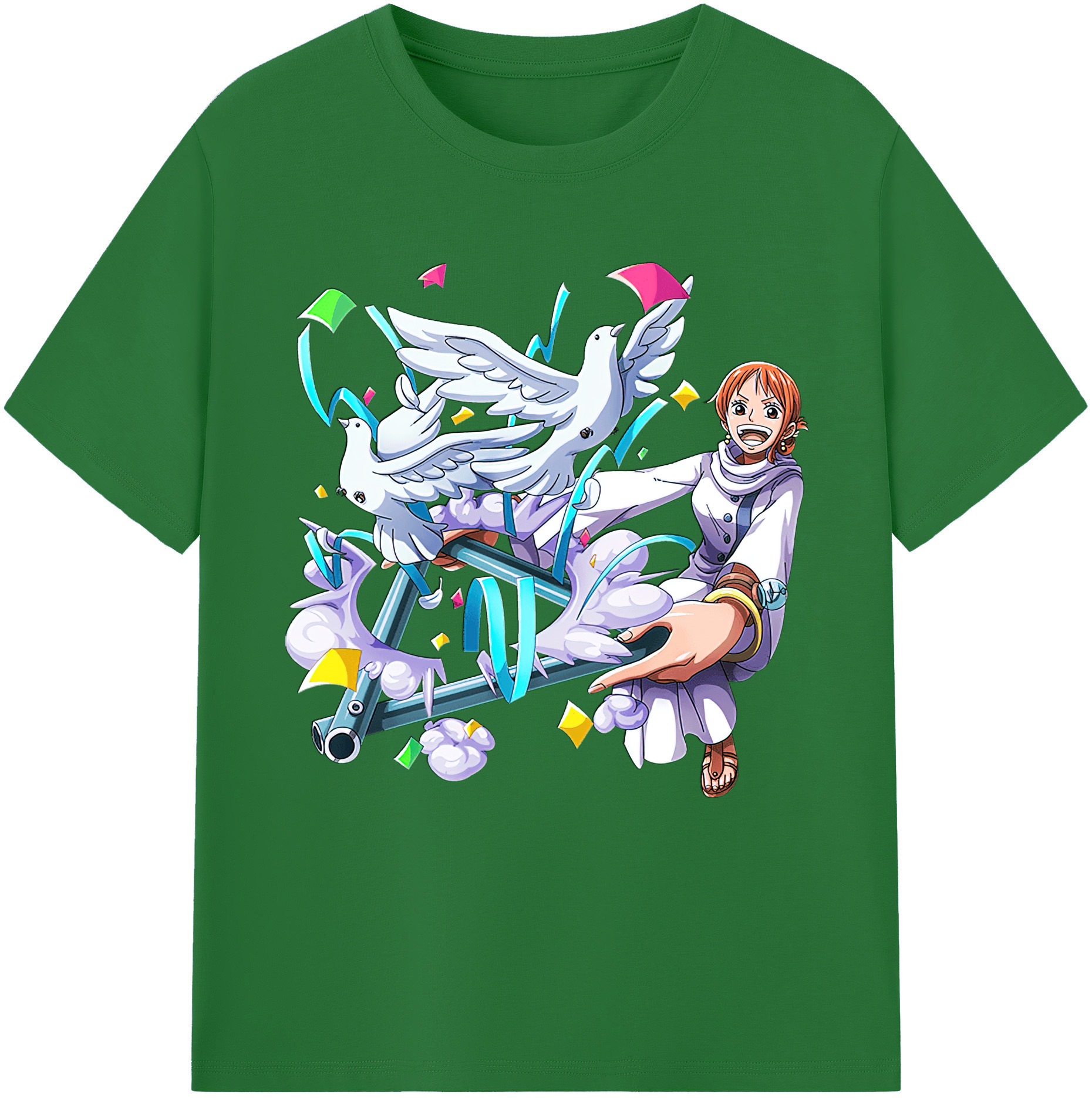 ワンピース ナミ ONE PIECE Nami 綿100％半袖Tシャツ（フロントプリント）