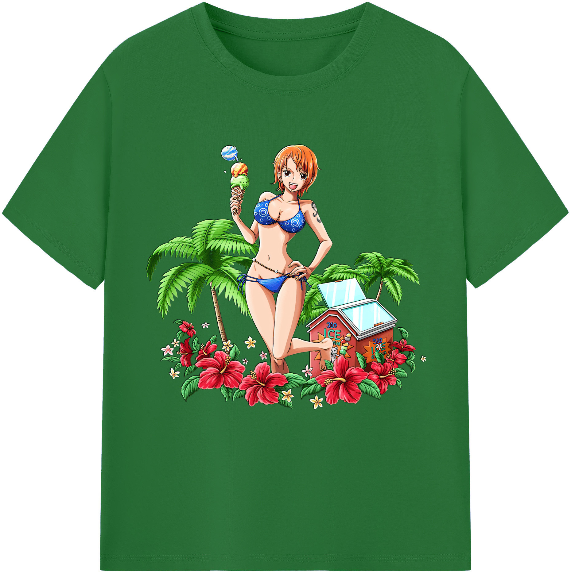 ワンピース ナミ ONE PIECE Nami 綿100％半袖Tシャツ（フロントプリント）