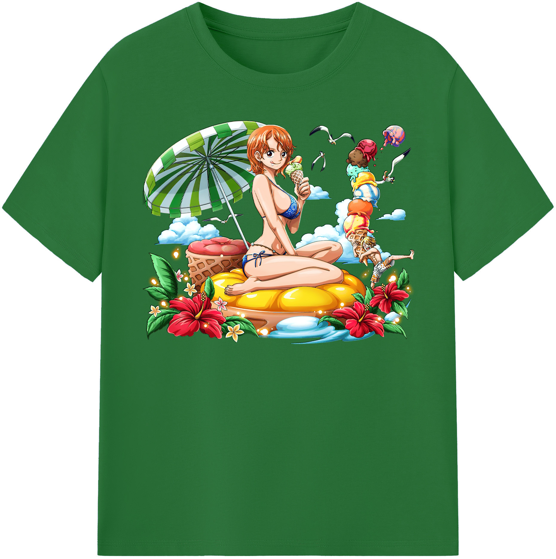 ワンピース ナミ ONE PIECE Nami 綿100％半袖Tシャツ（フロントプリント）