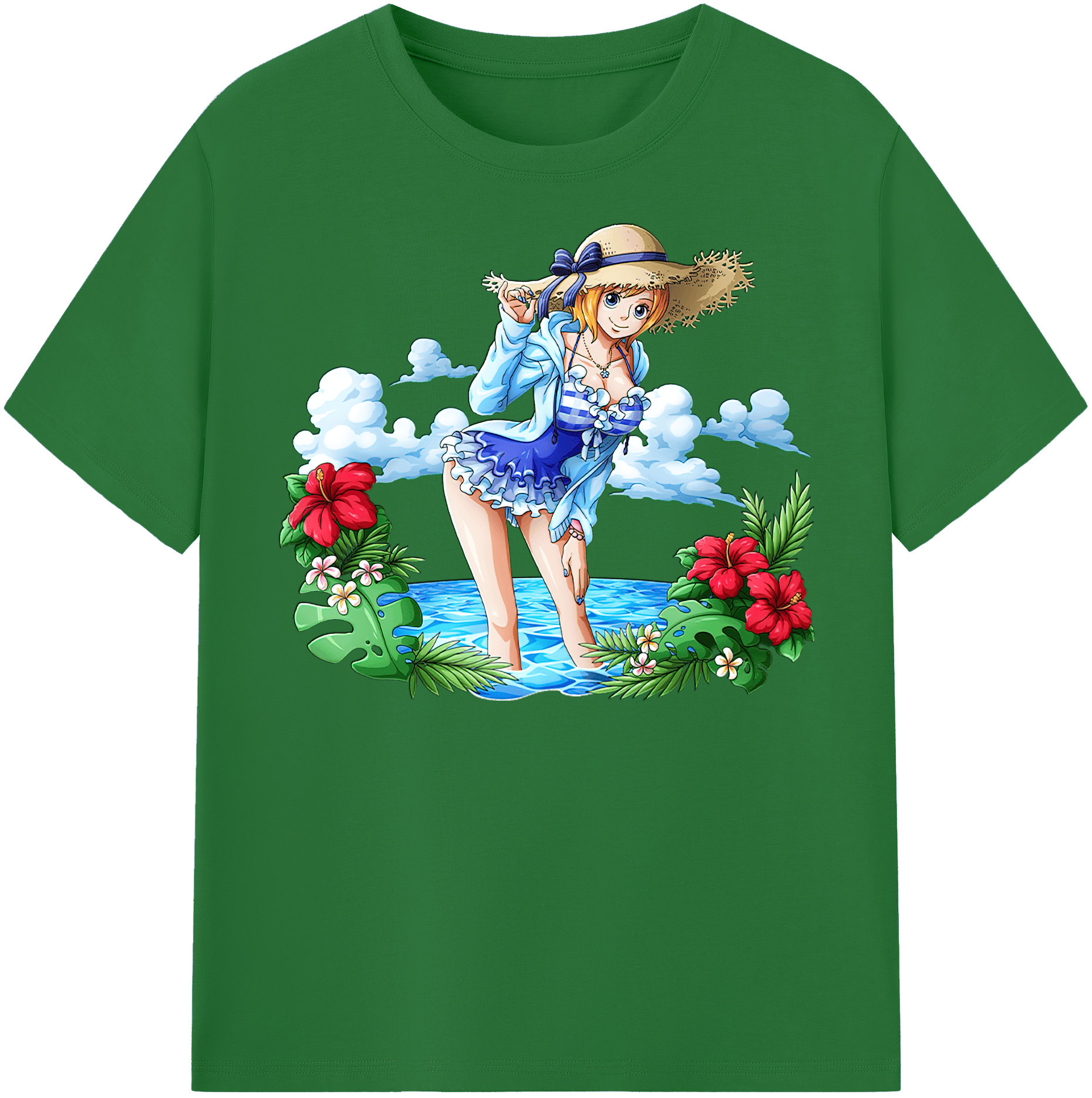 ワンピース ナミ ONE PIECE Nami 綿100％半袖Tシャツ（フロントプリント）
