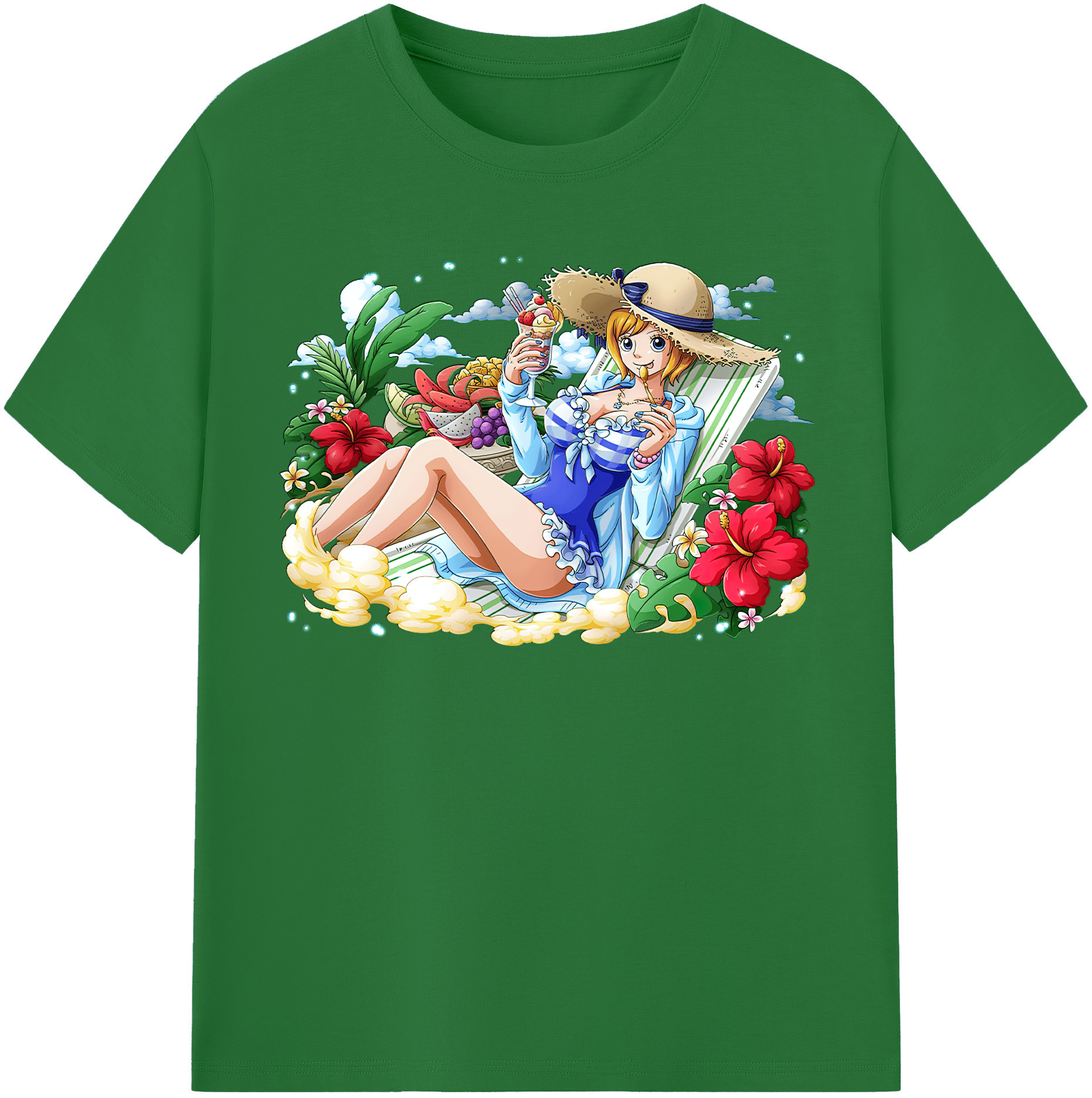 ワンピース ナミ ONE PIECE Nami 綿100％半袖Tシャツ（フロントプリント）