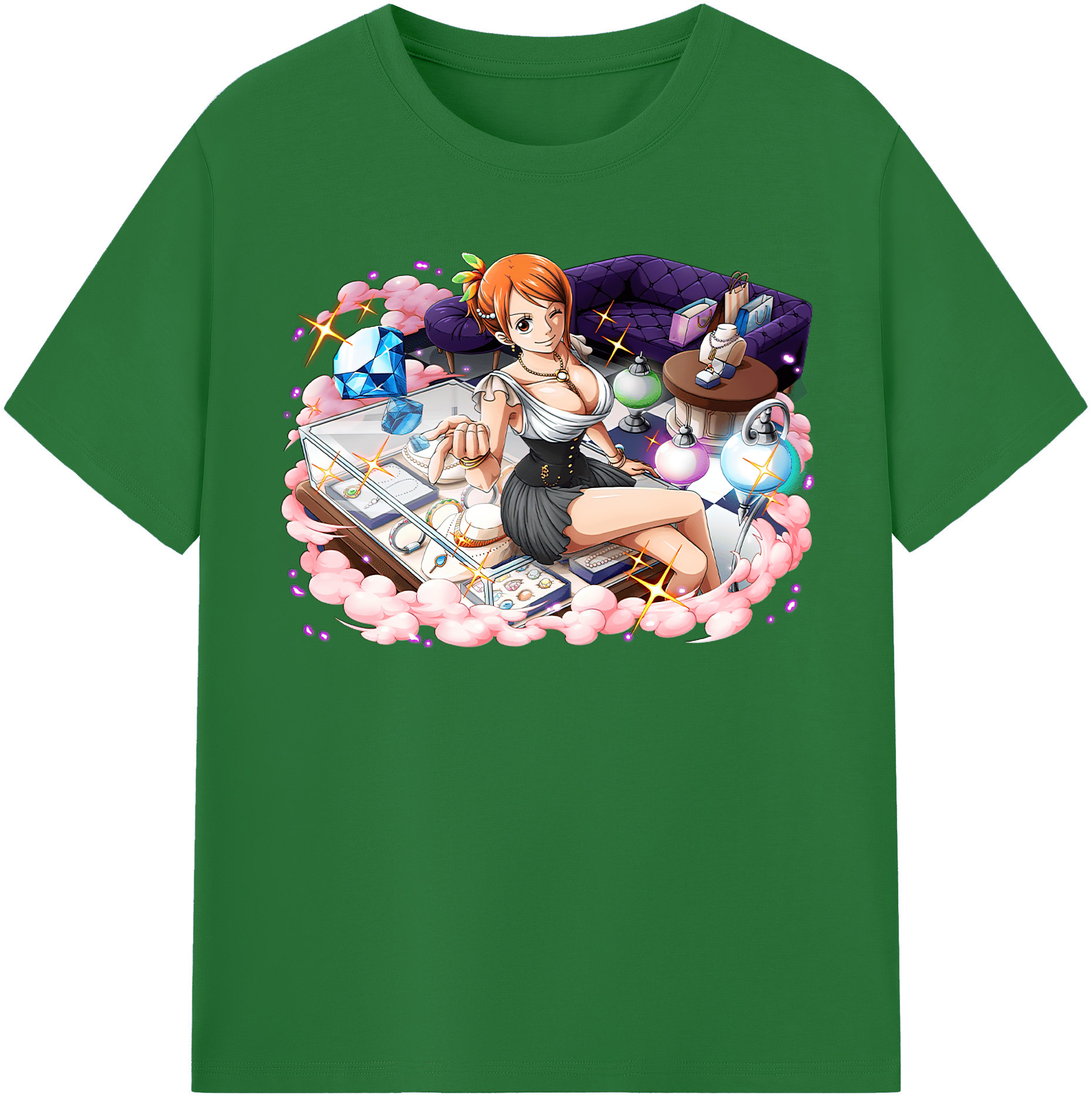 ワンピース ナミ ONE PIECE Nami 綿100％半袖Tシャツ（フロントプリント）