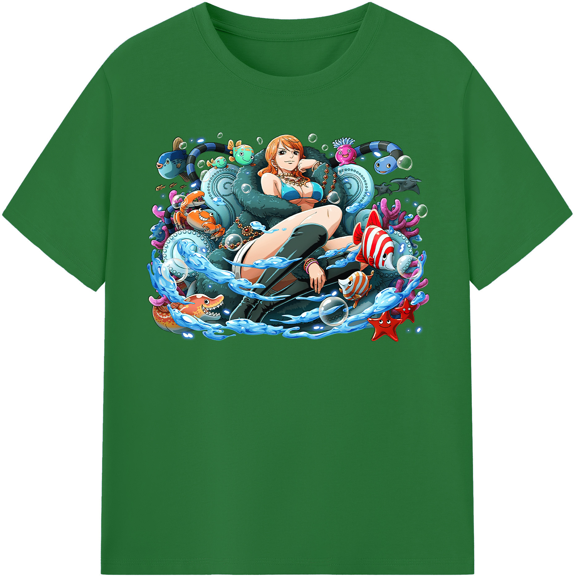 ワンピース ナミ ONE PIECE Nami 綿100％半袖Tシャツ（フロントプリント）