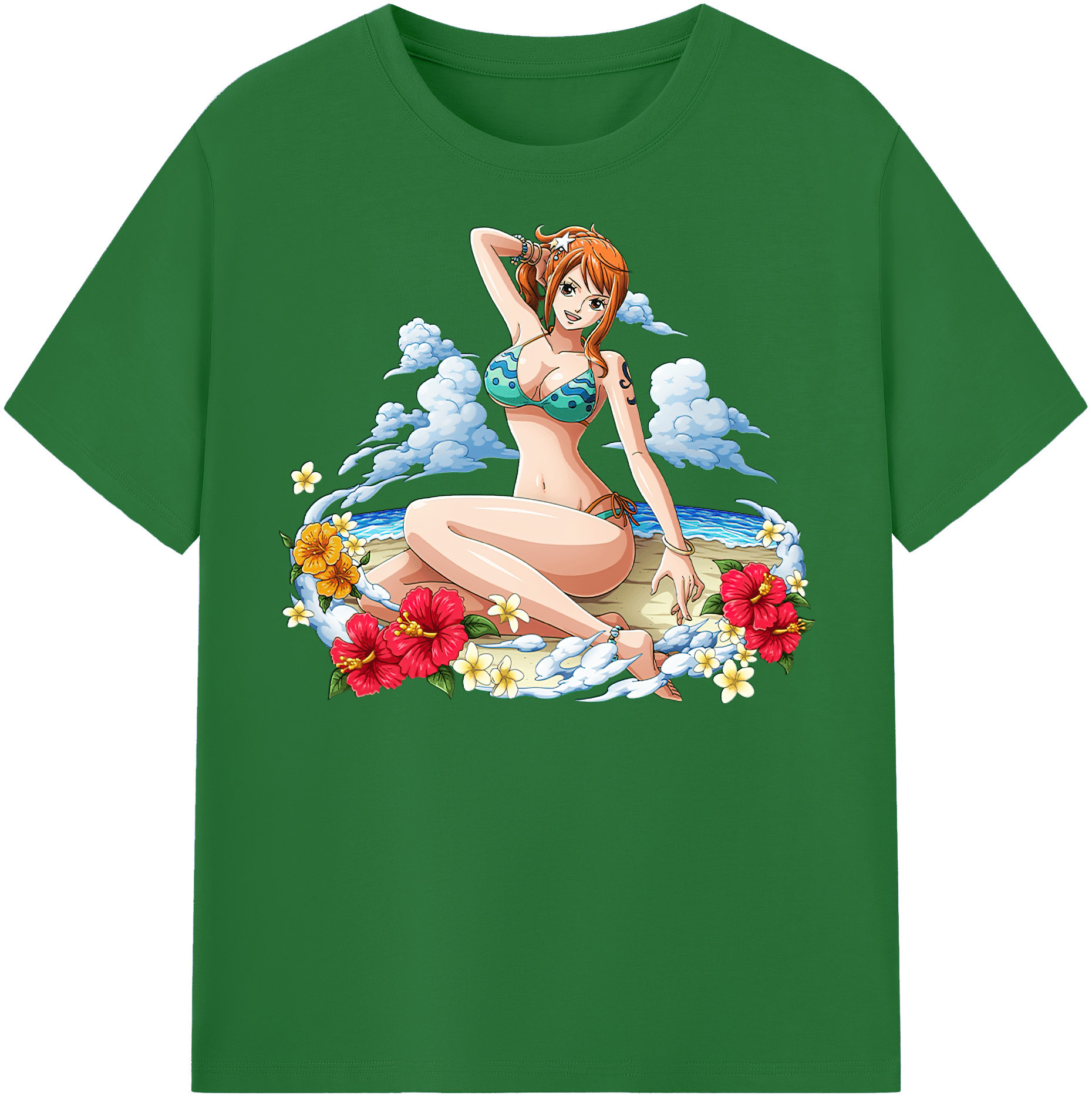 ワンピース ナミ ONE PIECE Nami 綿100％半袖Tシャツ（フロントプリント）