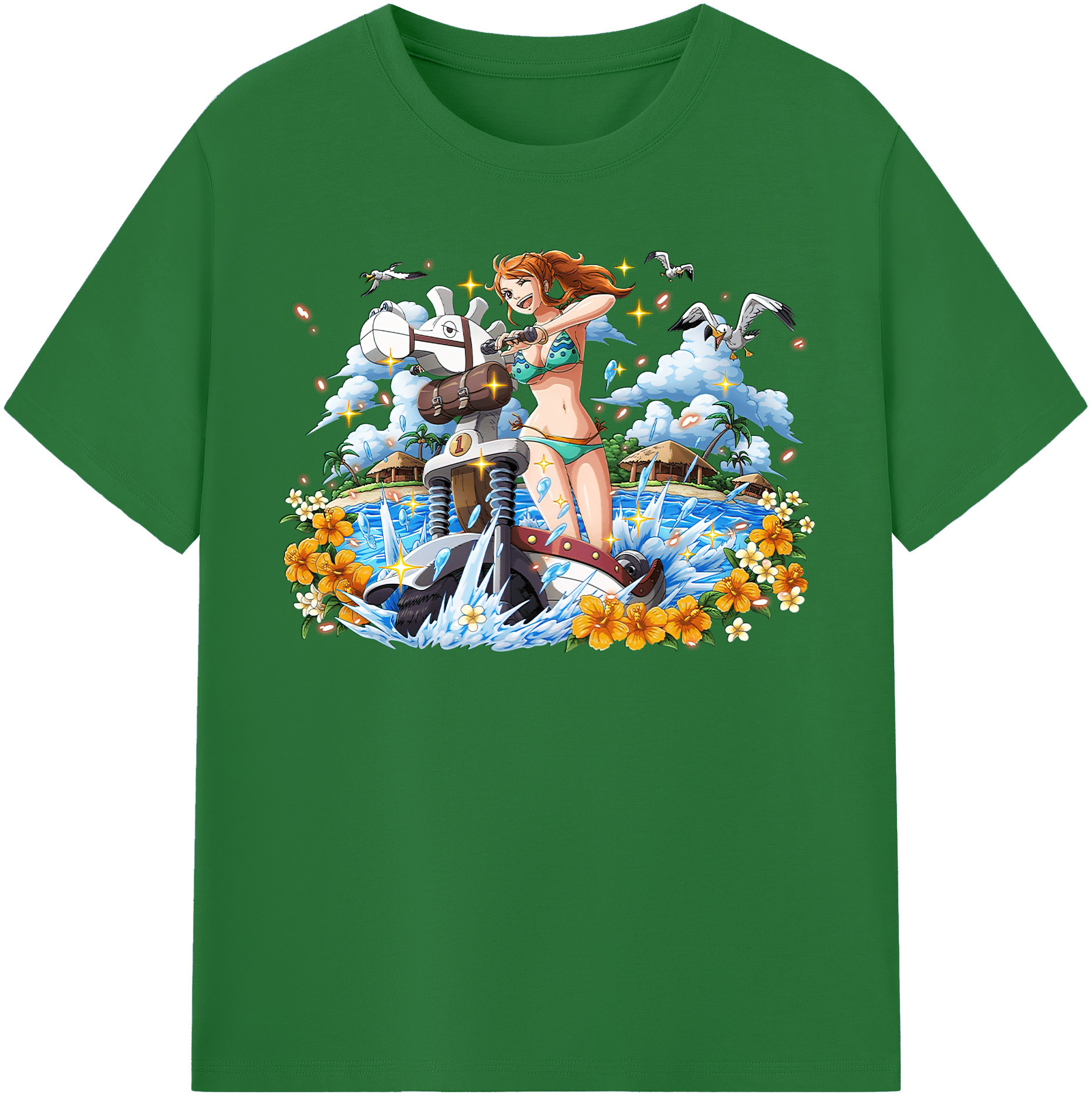 ワンピース ナミ ONE PIECE Nami 綿100％半袖Tシャツ（フロントプリント）