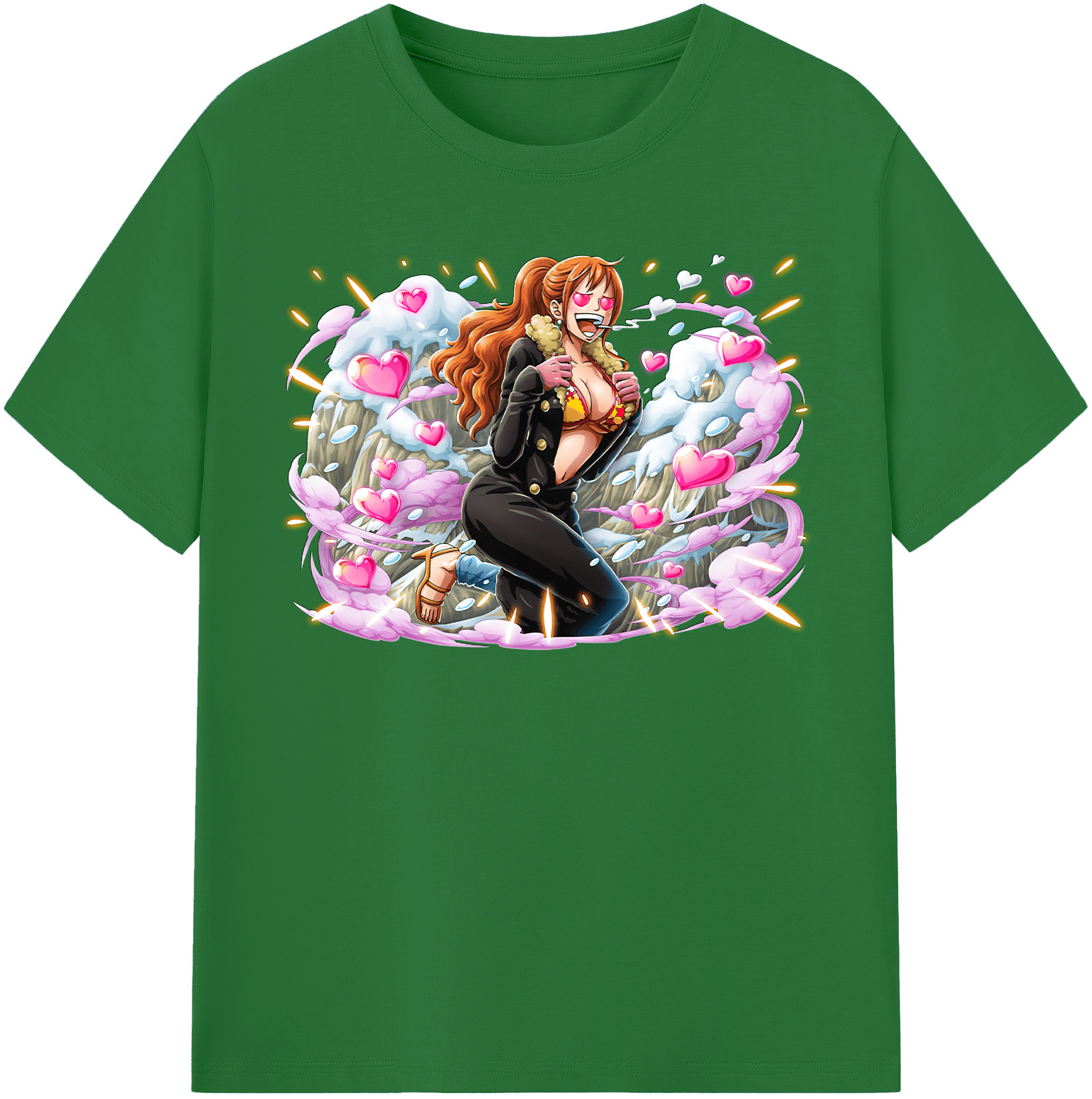 ワンピース ナミ ONE PIECE Nami 綿100％半袖Tシャツ（フロントプリント）