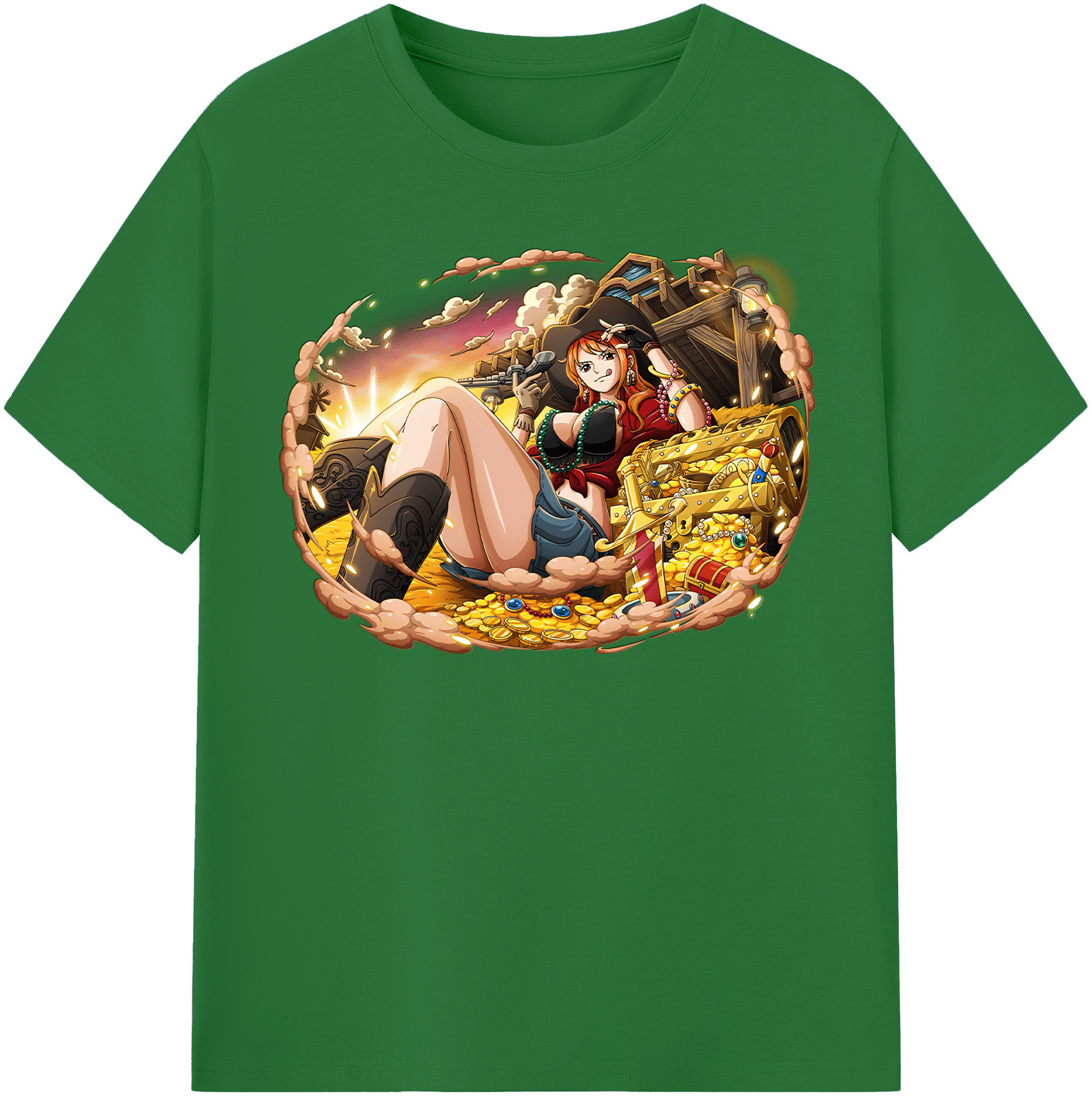ワンピース ナミ ONE PIECE Nami 綿100％半袖Tシャツ（フロントプリント）