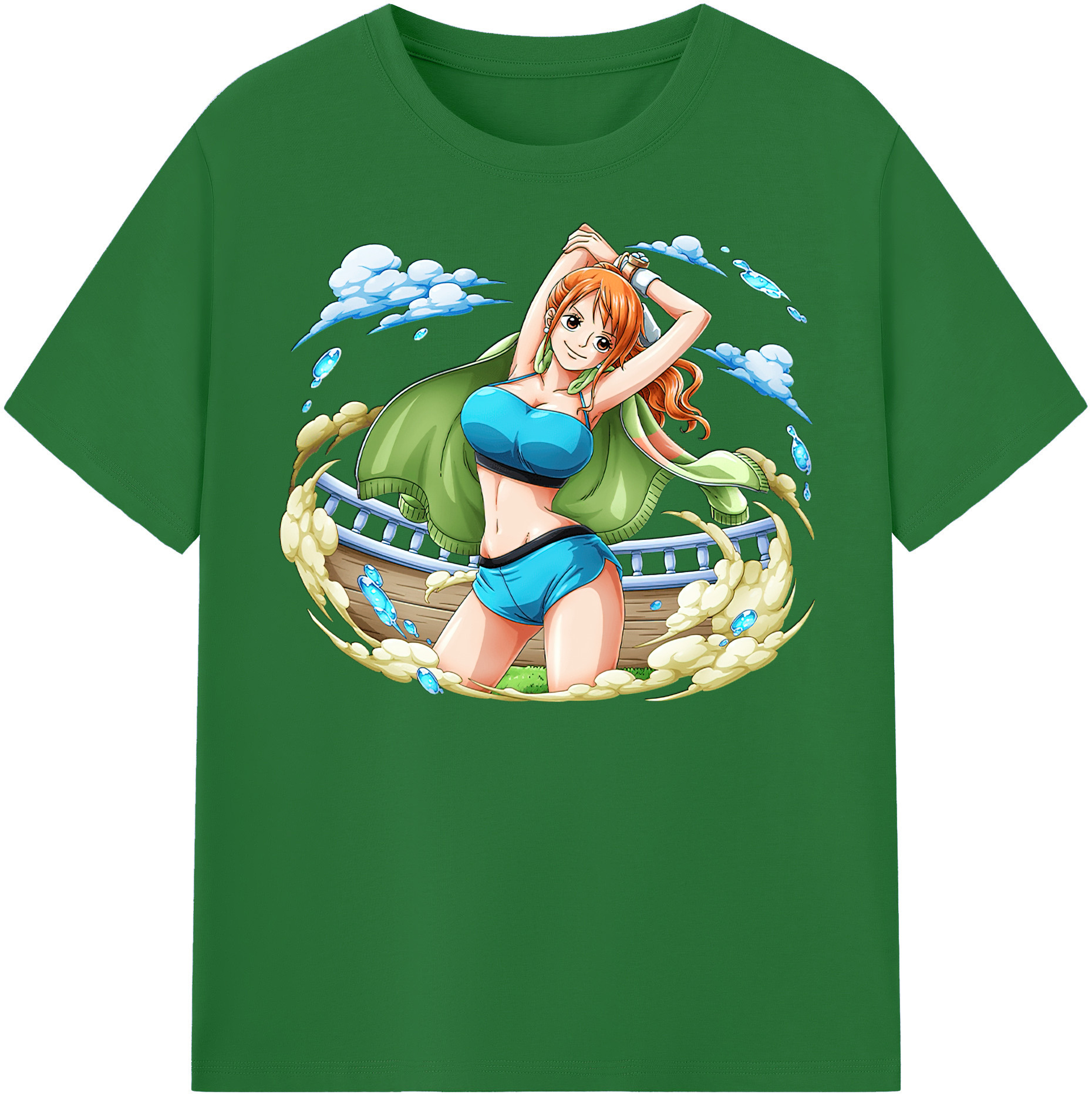 ワンピース ナミ ONE PIECE Nami 綿100％半袖Tシャツ（フロントプリント）