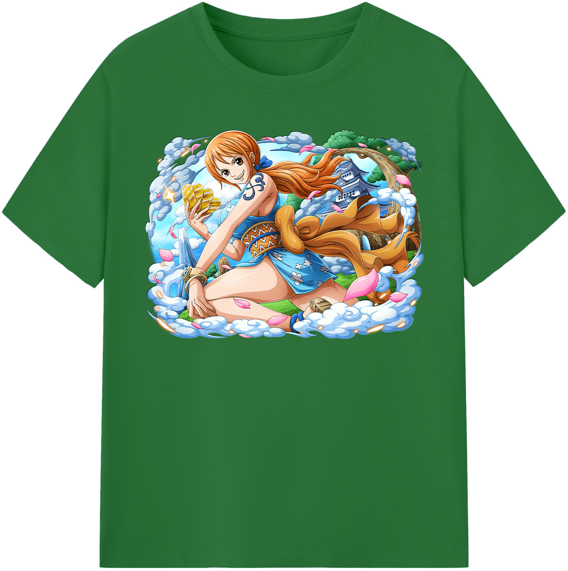 ワンピース ナミ ONE PIECE Nami 綿100％半袖Tシャツ（フロントプリント）