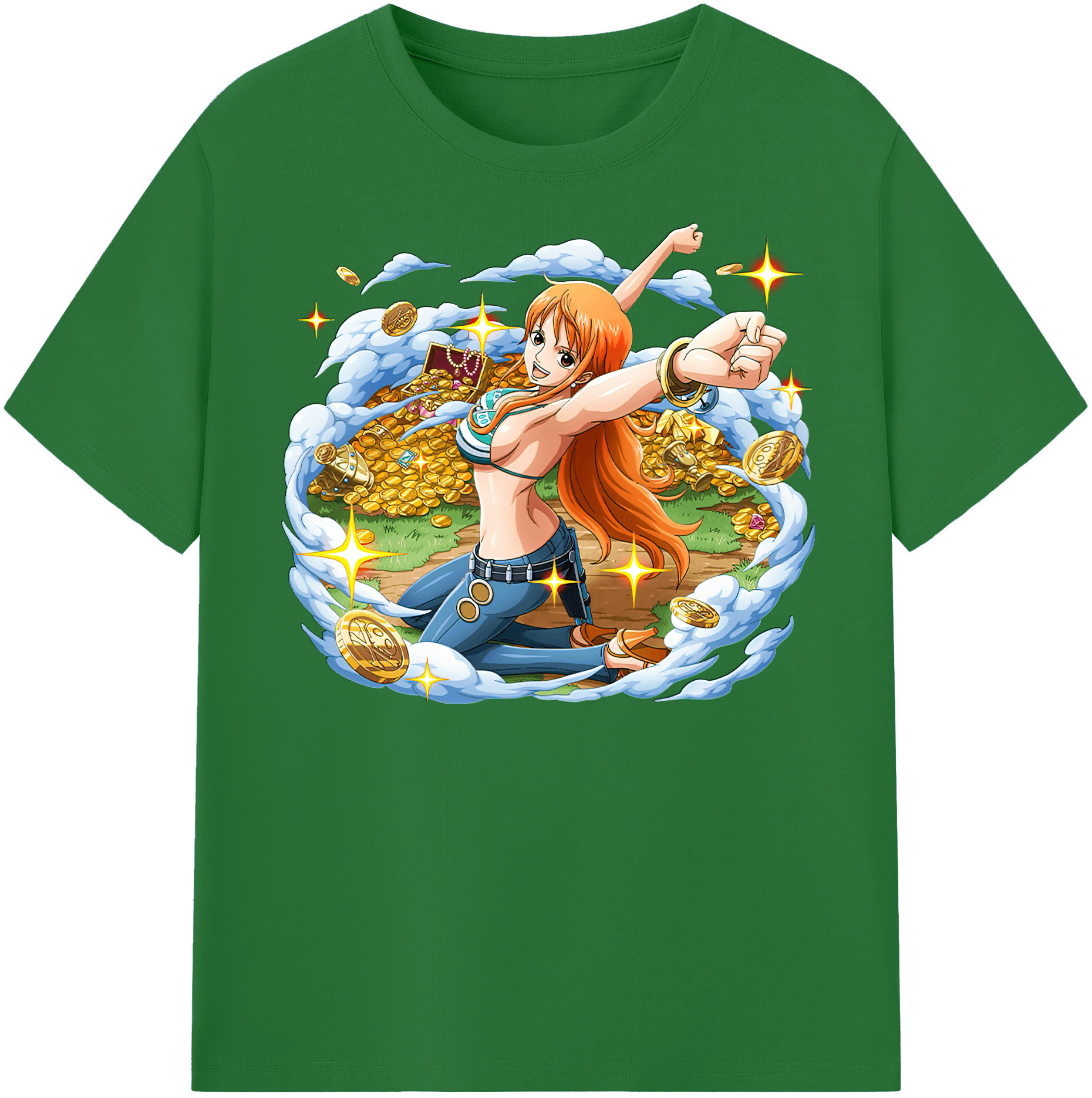 ワンピース ナミ ONE PIECE Nami 綿100％半袖Tシャツ（フロントプリント）