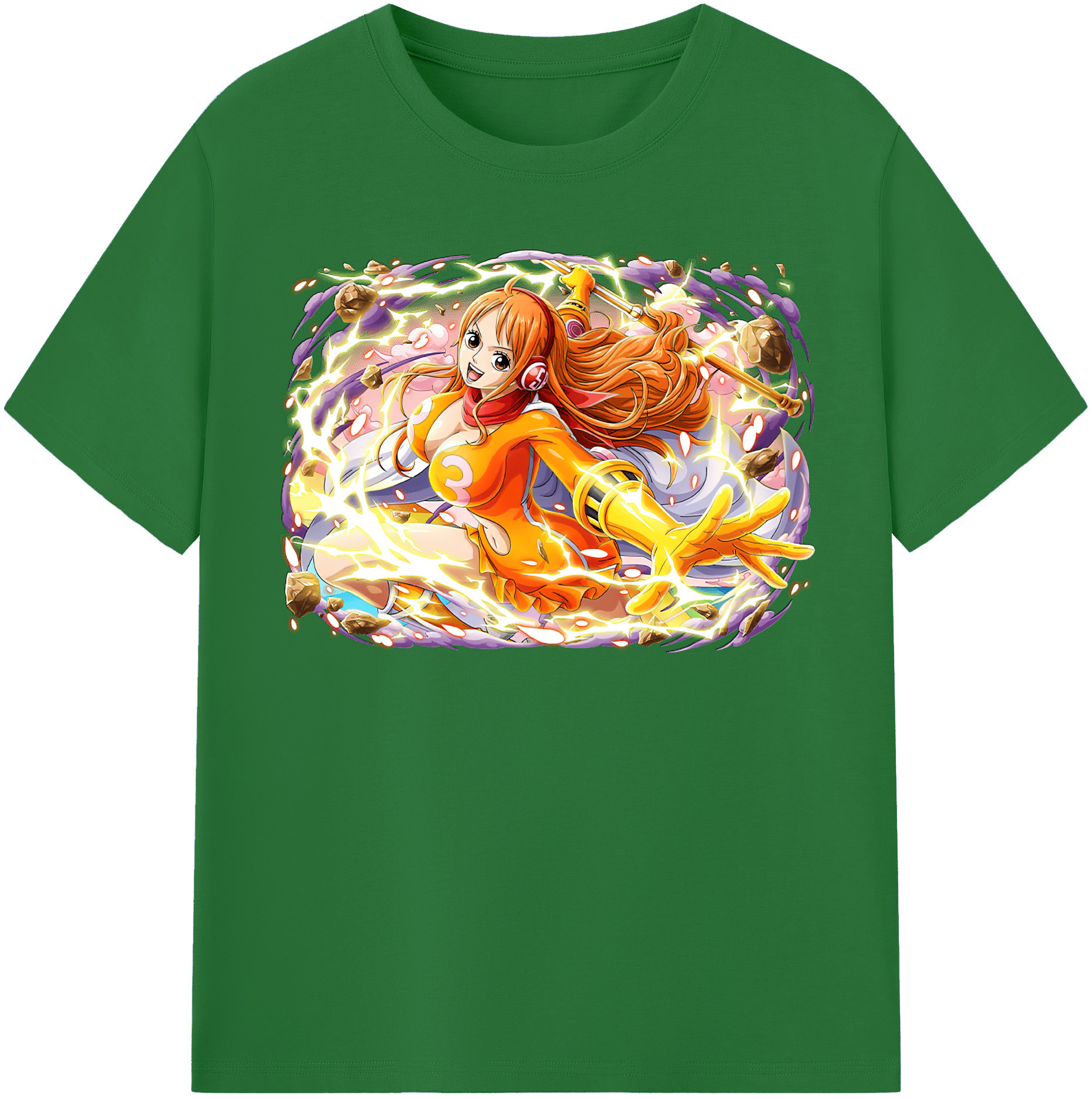 ワンピース ナミ ONE PIECE Nami 綿100％半袖Tシャツ（フロントプリント）