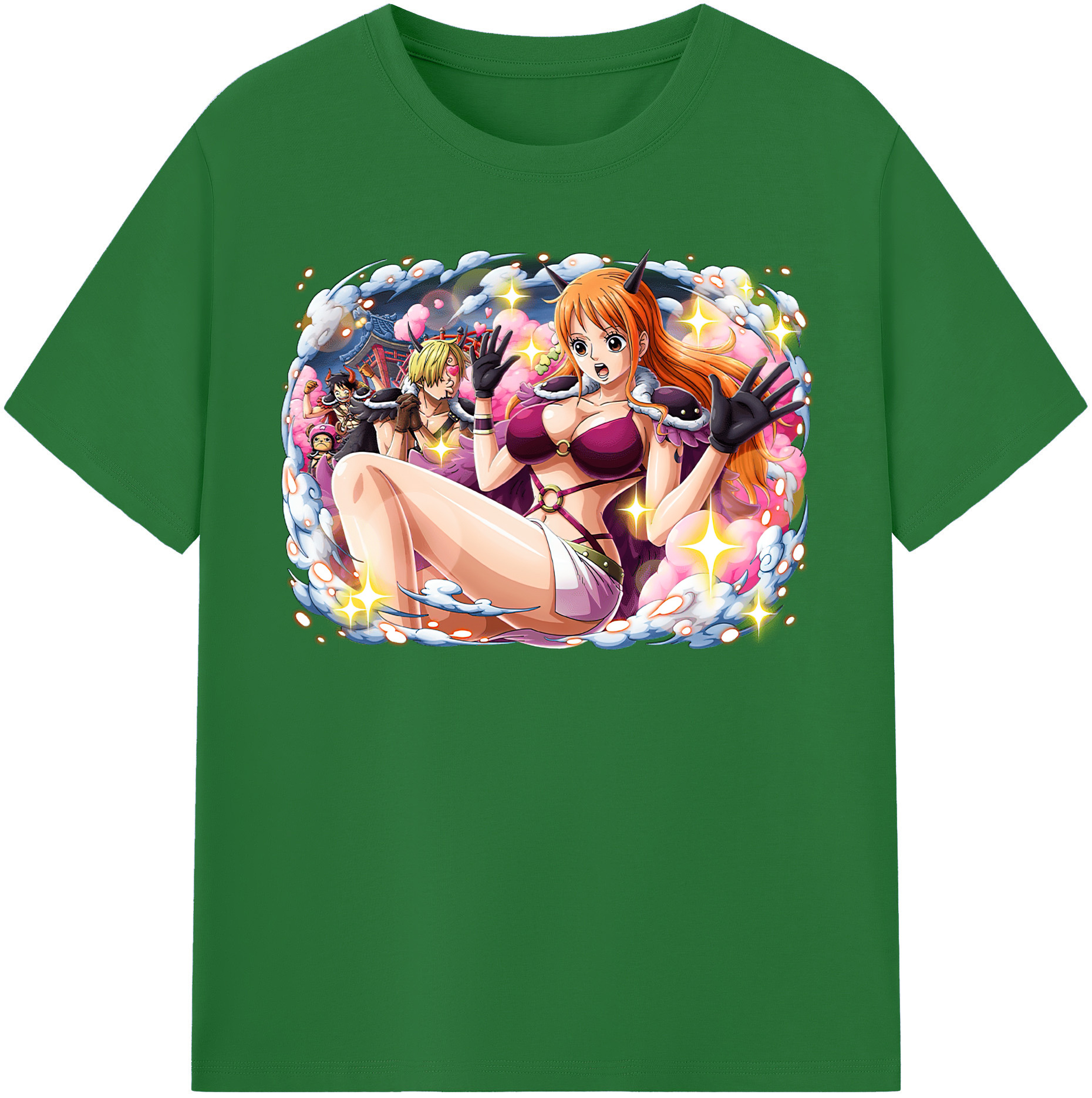 ワンピース ナミ ONE PIECE Nami 綿100％半袖Tシャツ（フロントプリント）