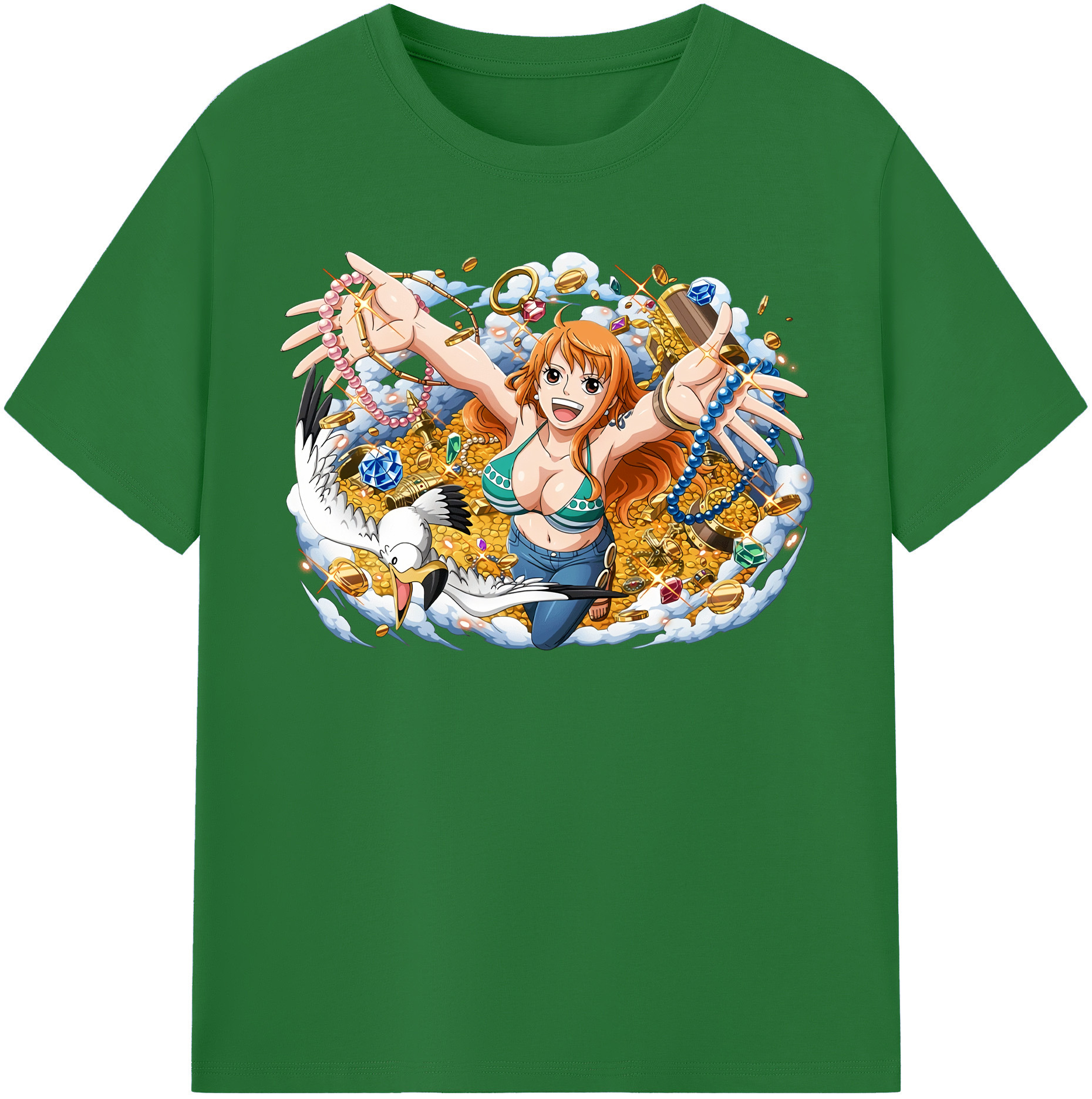 ワンピース ナミ ONE PIECE Nami 綿100％半袖Tシャツ（フロントプリント）
