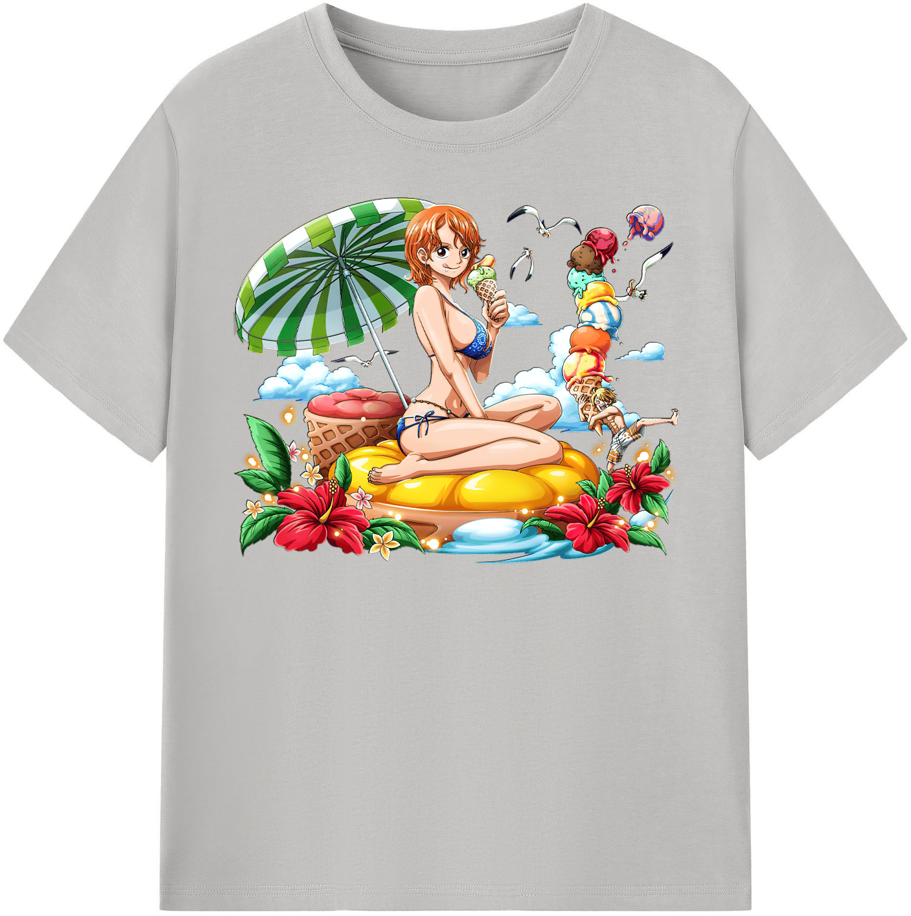 ワンピース ナミ ONE PIECE Nami 綿100％半袖Tシャツ（フロントプリント）