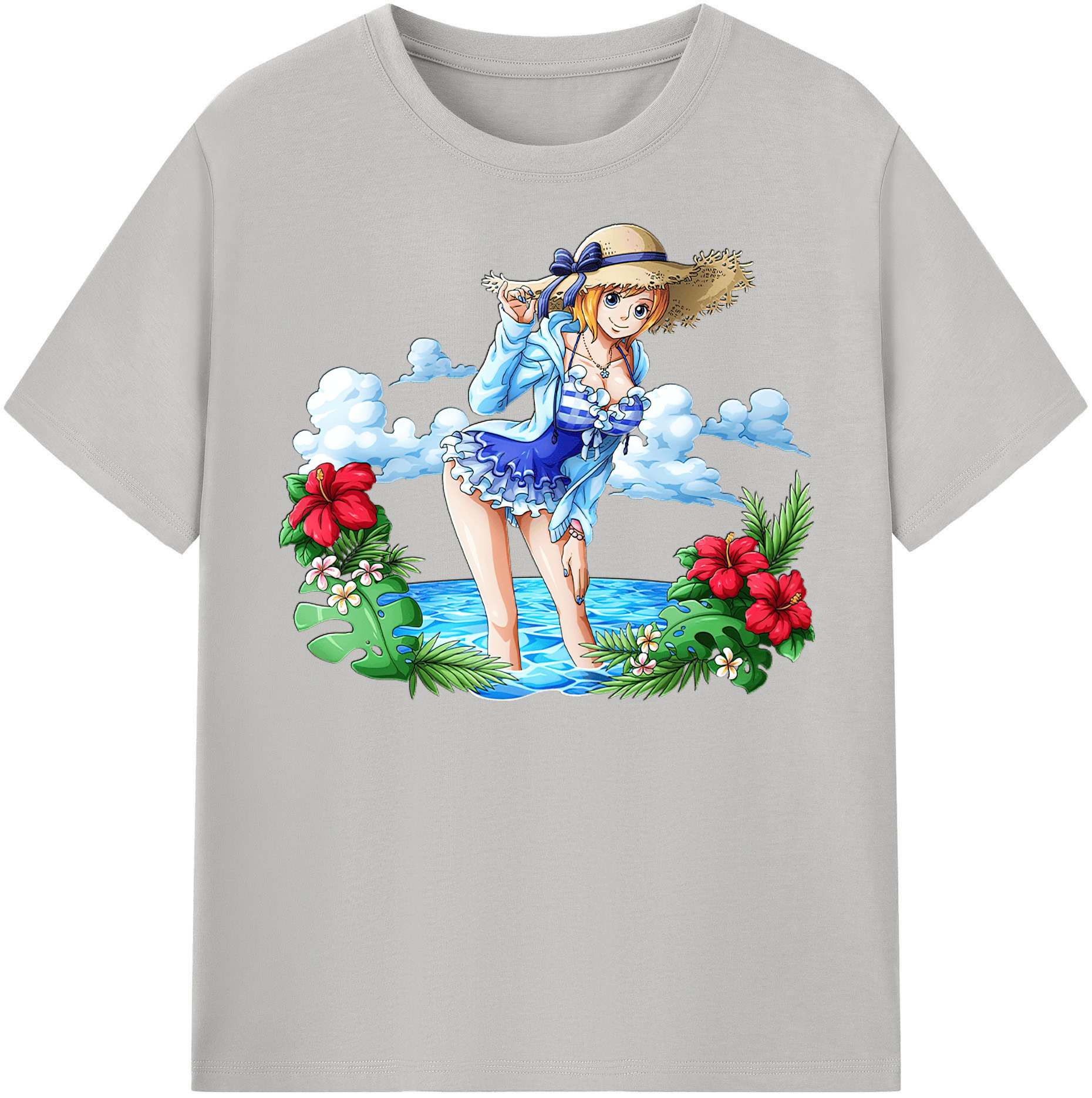 ワンピース ナミ ONE PIECE Nami 綿100％半袖Tシャツ（フロントプリント）