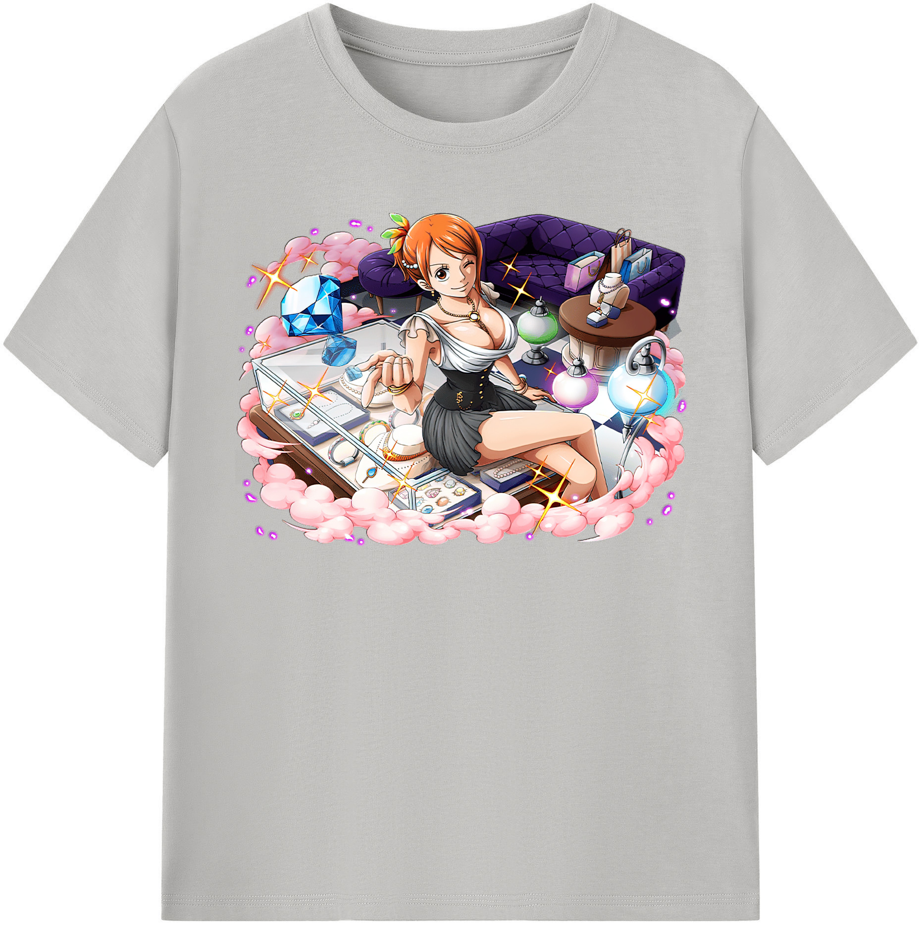 ワンピース ナミ ONE PIECE Nami 綿100％半袖Tシャツ（フロントプリント）