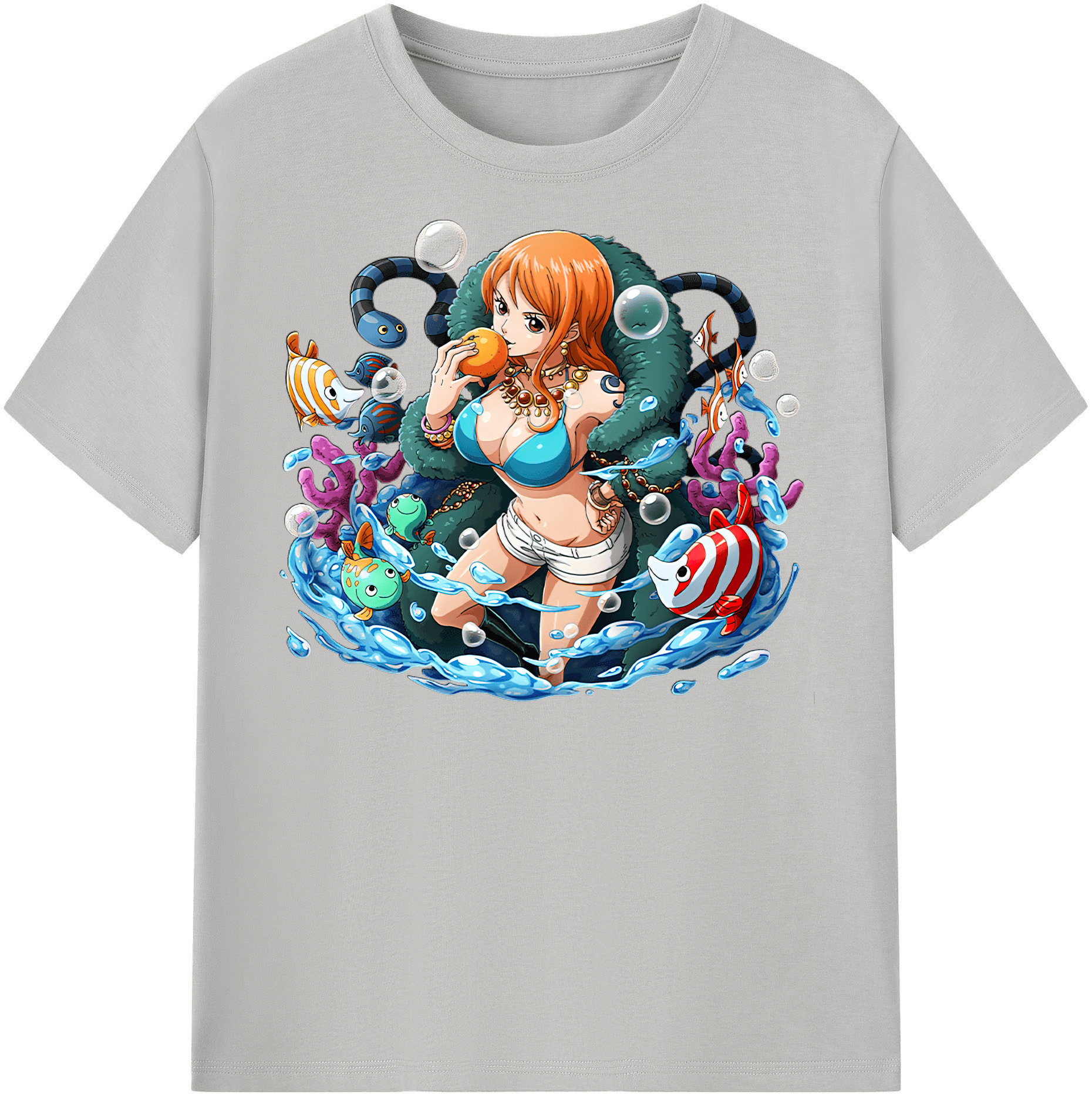 ワンピース ナミ ONE PIECE Nami 綿100％半袖Tシャツ（フロントプリント）