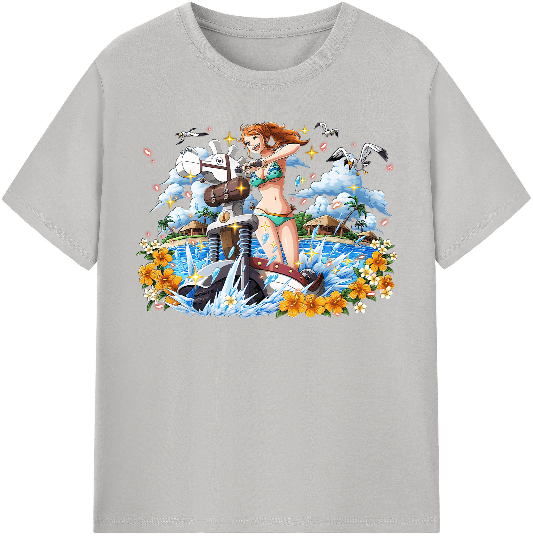 ワンピース ナミ ONE PIECE Nami 綿100％半袖Tシャツ（フロントプリント）
