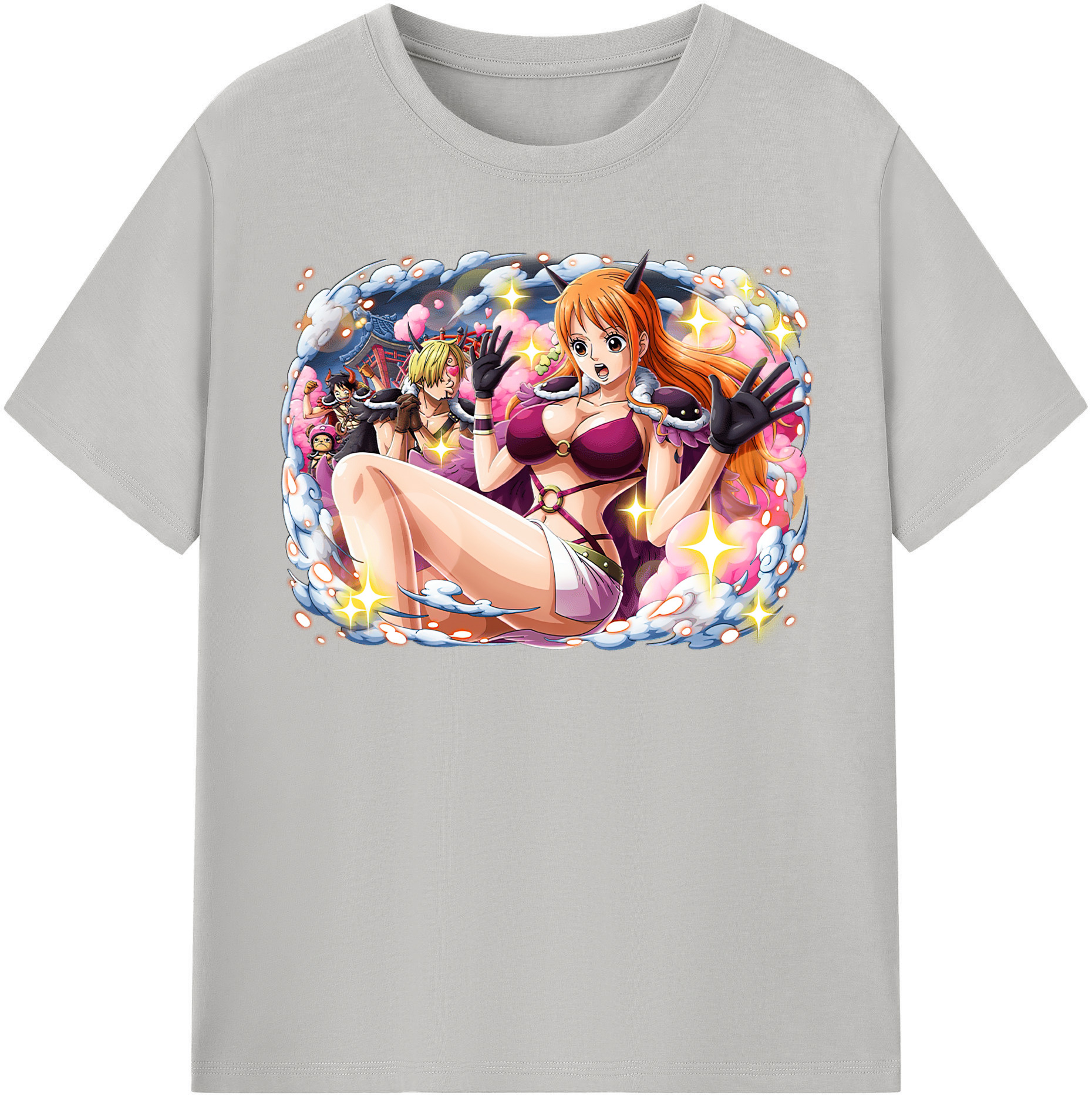 ワンピース ナミ ONE PIECE Nami 綿100％半袖Tシャツ（フロントプリント）