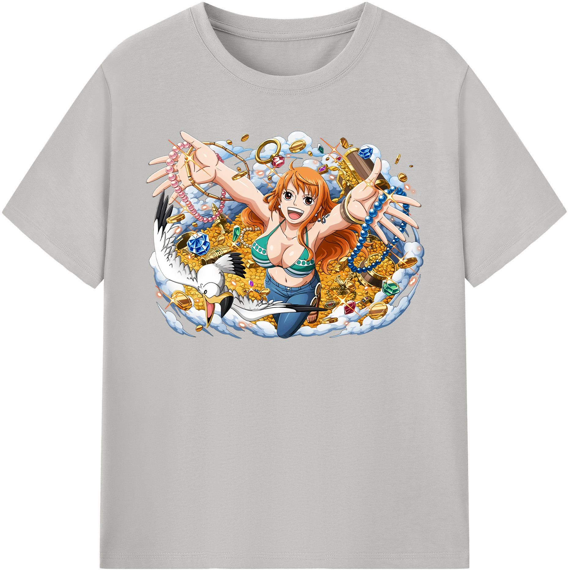 ワンピース ナミ ONE PIECE Nami 綿100％半袖Tシャツ（フロントプリント）