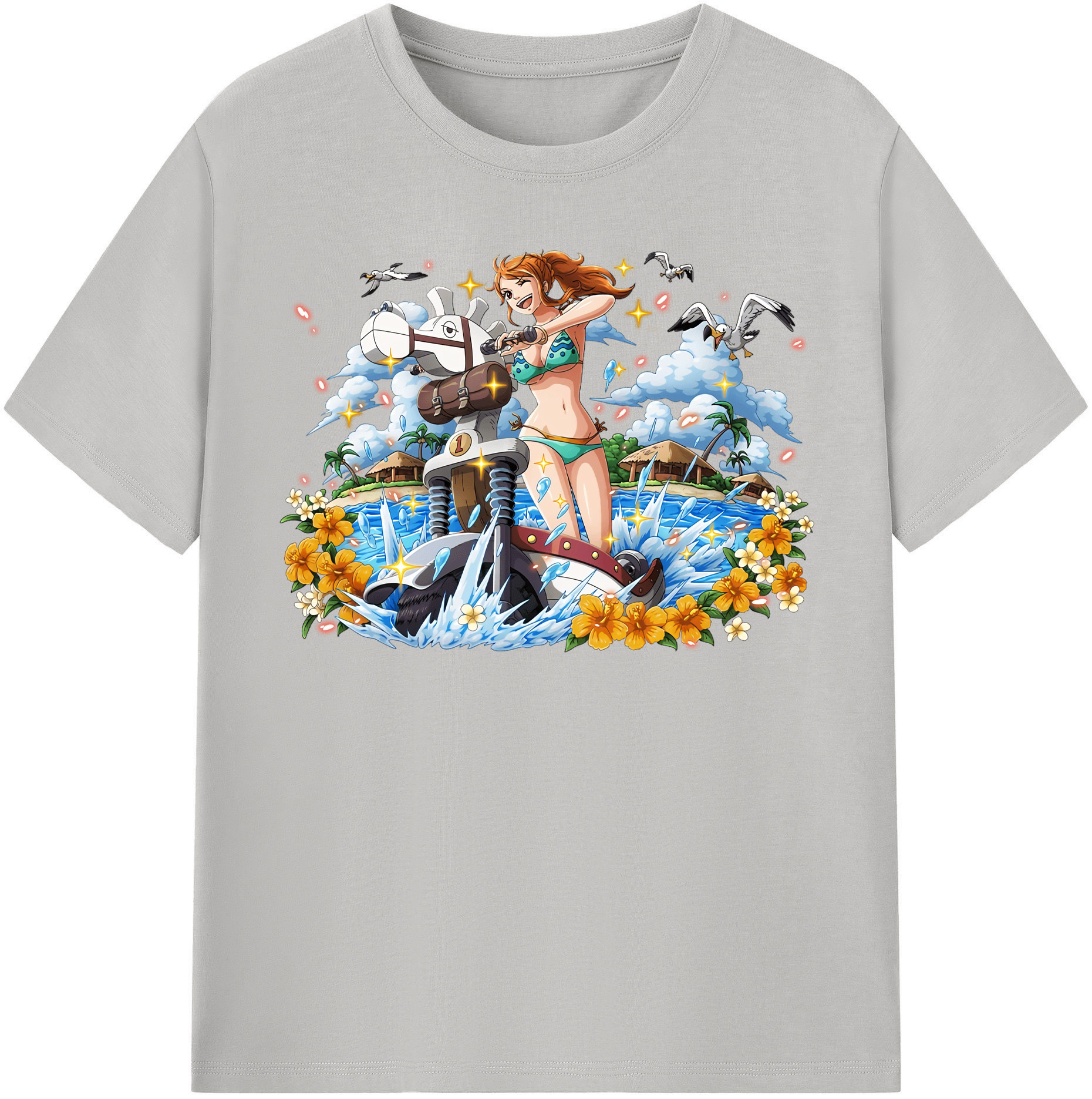 ワンピース ナミ ONE PIECE Nami 綿100％半袖Tシャツ（フロントプリント）