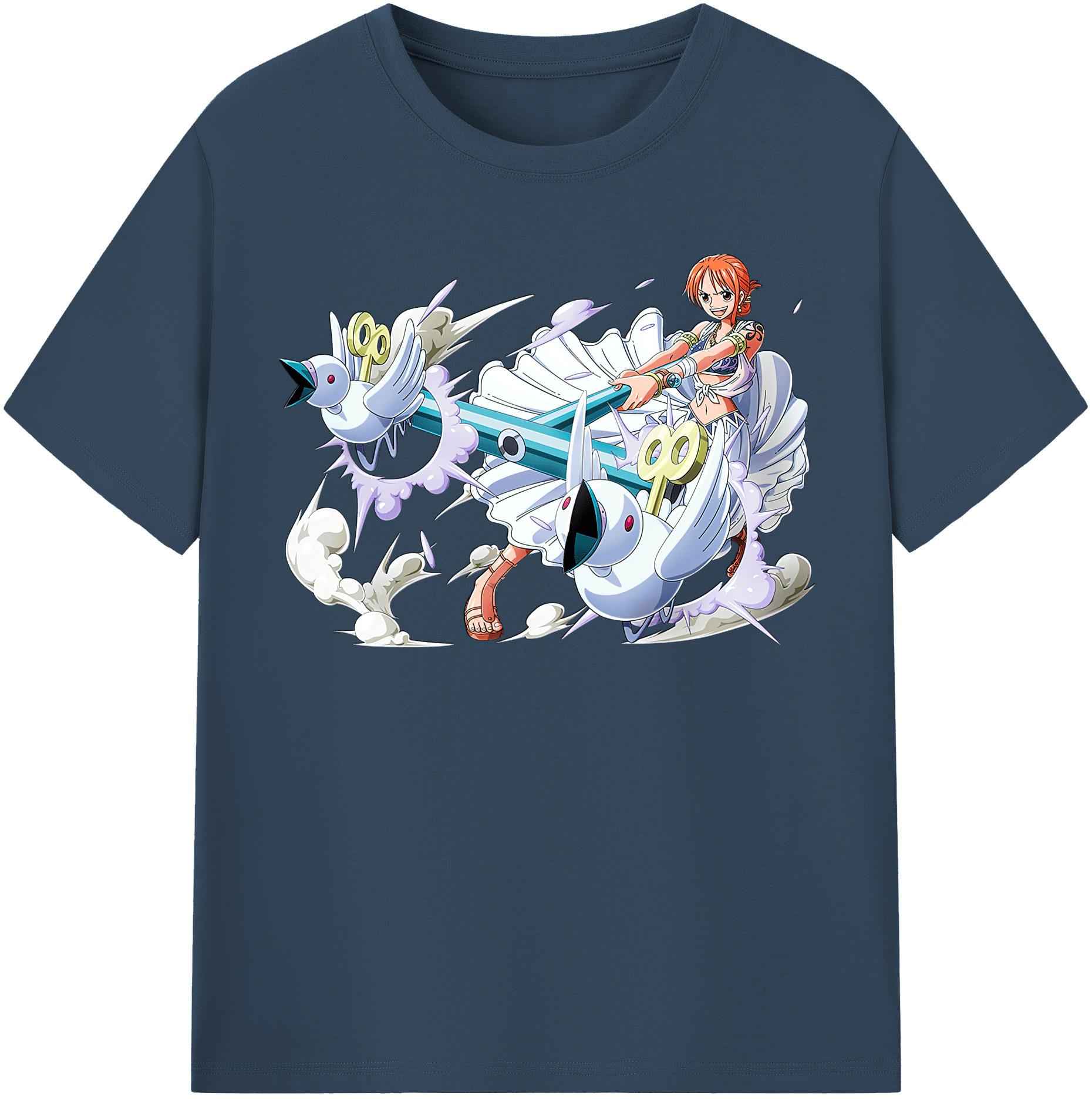 ワンピース ナミ ONE PIECE Nami 綿100％半袖Tシャツ（フロントプリント）