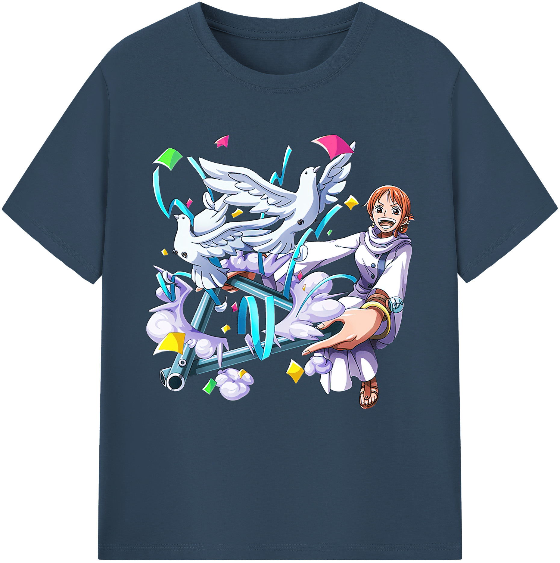 ワンピース ナミ ONE PIECE Nami 綿100％半袖Tシャツ（フロントプリント）