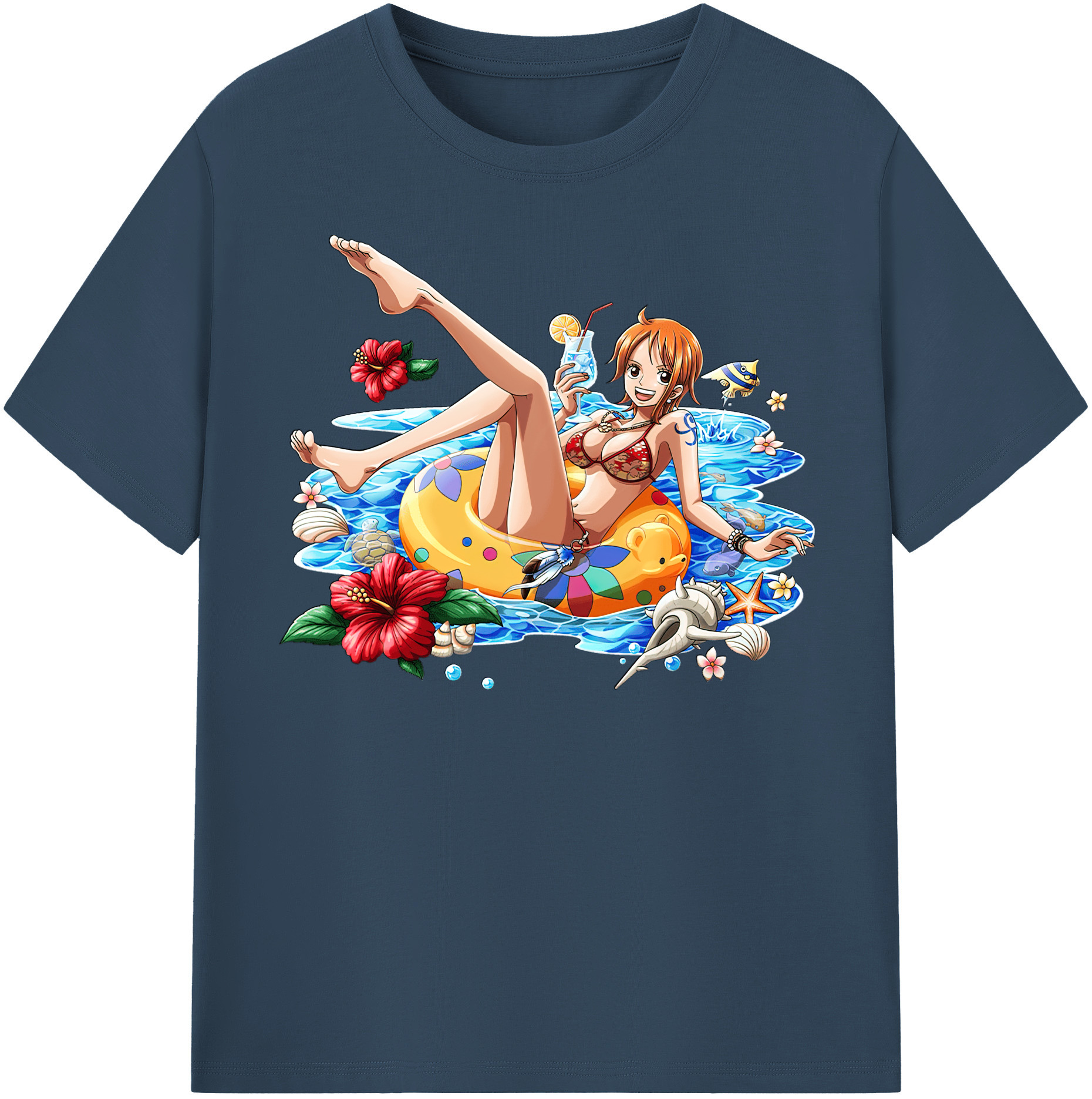 ワンピース ナミ ONE PIECE Nami 綿100％半袖Tシャツ（フロントプリント）