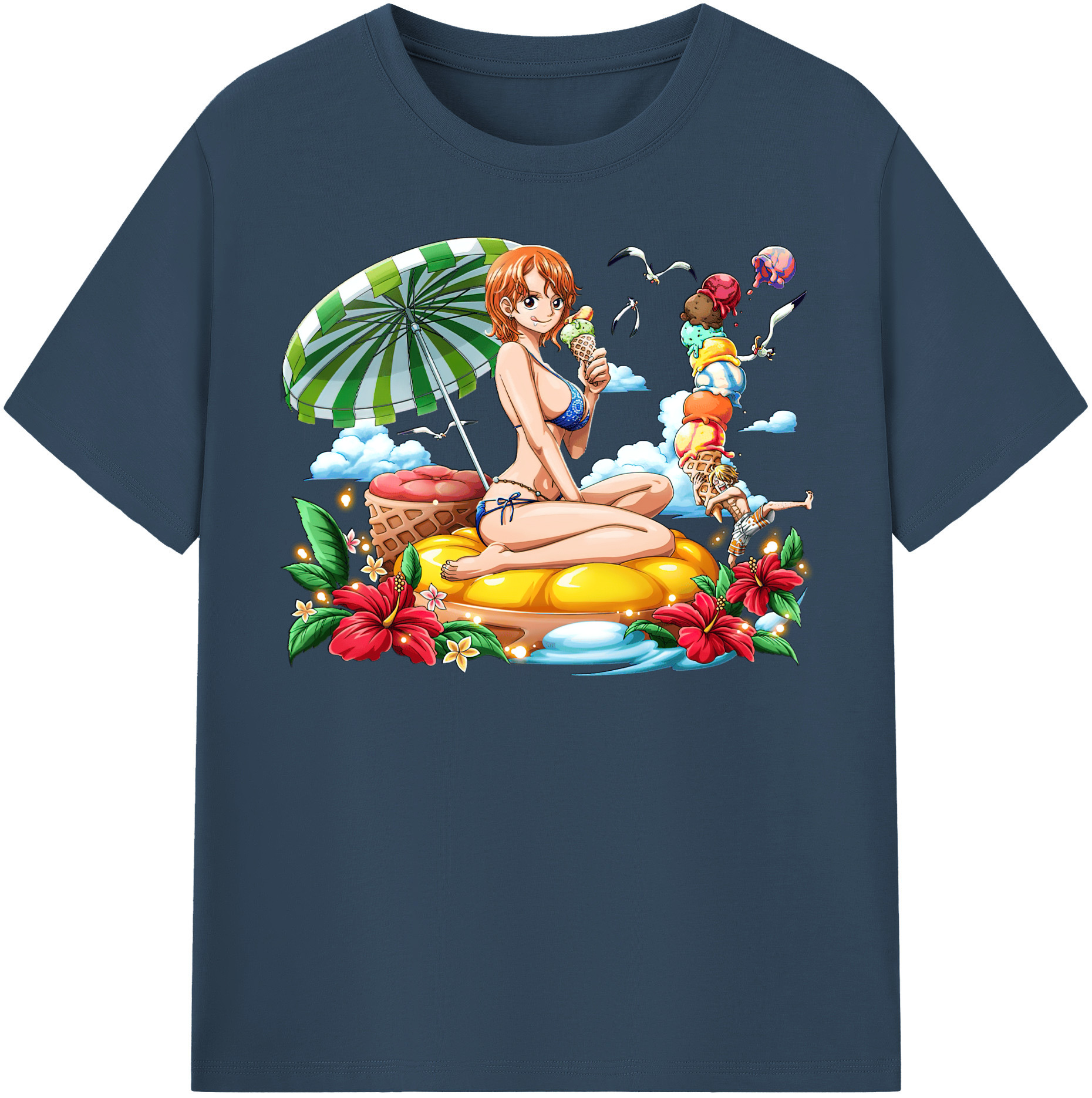 ワンピース ナミ ONE PIECE Nami 綿100％半袖Tシャツ（フロントプリント）