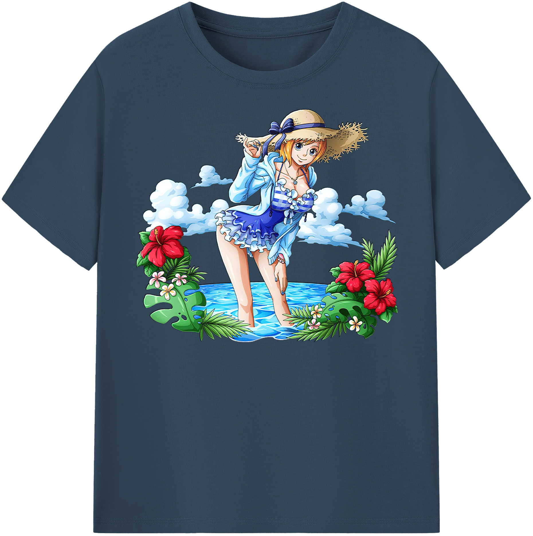 ワンピース ナミ ONE PIECE Nami 綿100％半袖Tシャツ（フロントプリント）