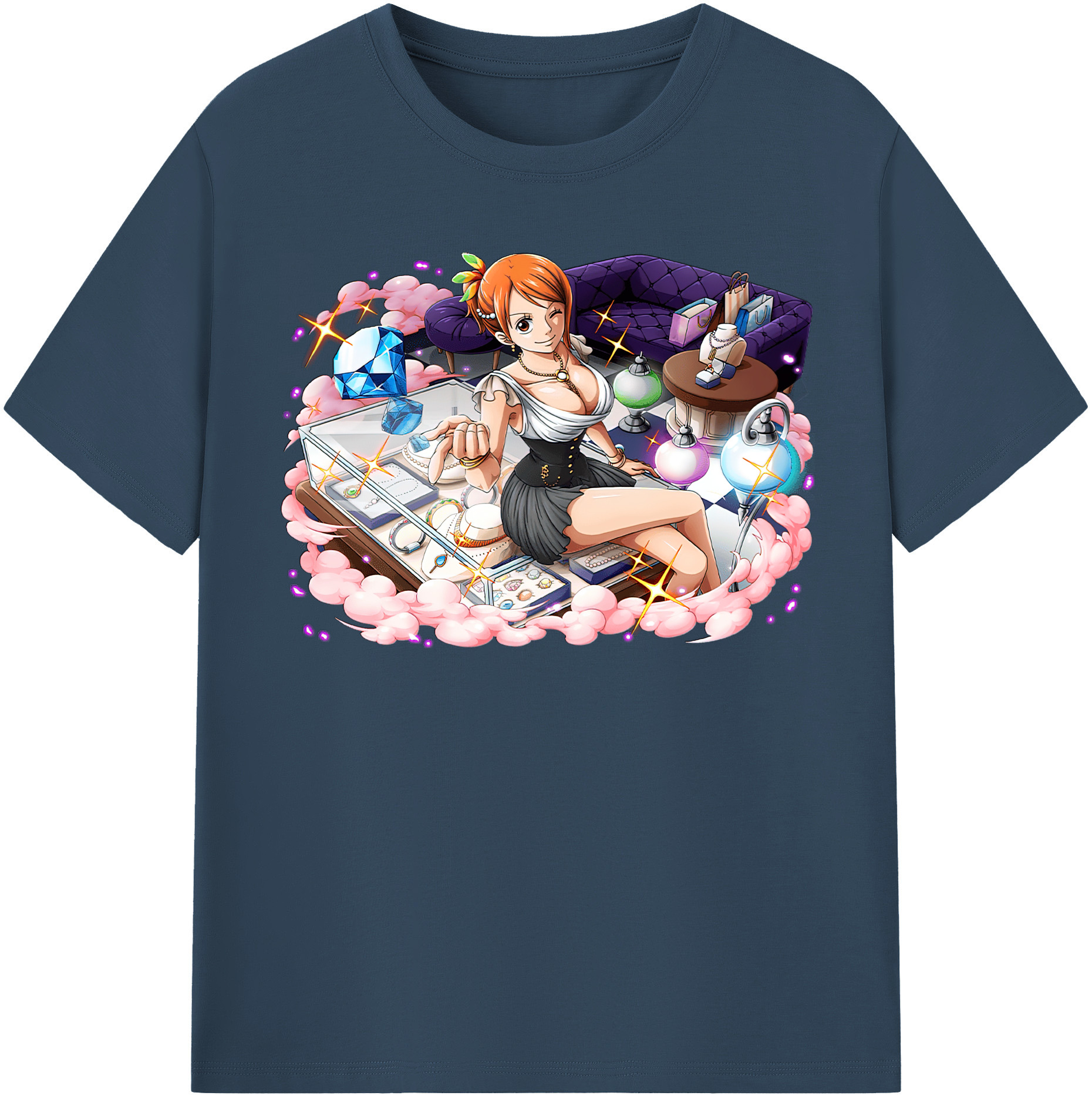 ワンピース ナミ ONE PIECE Nami 綿100％半袖Tシャツ（フロントプリント）