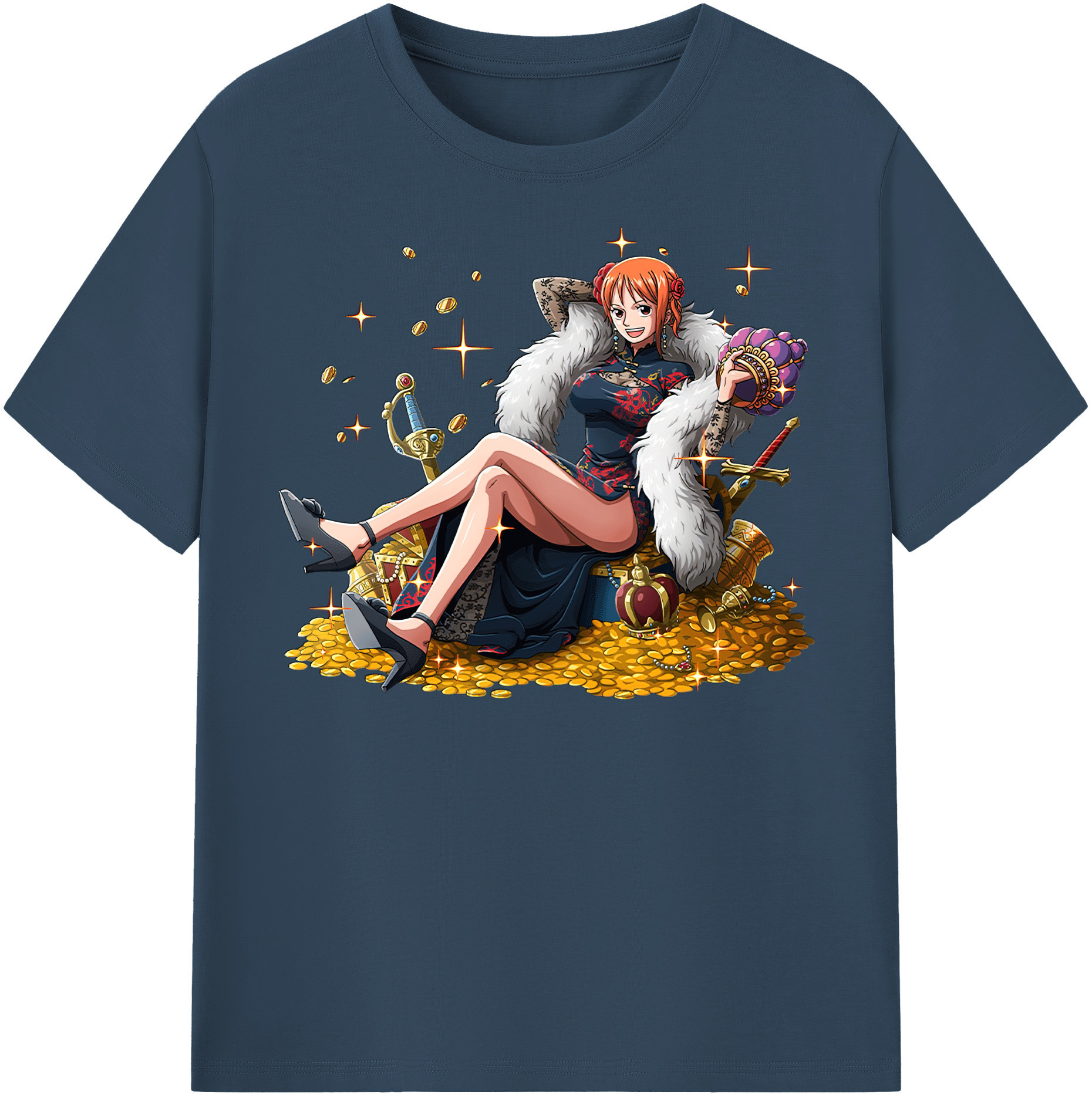 ワンピース ナミ ONE PIECE Nami 綿100％半袖Tシャツ（フロントプリント）
