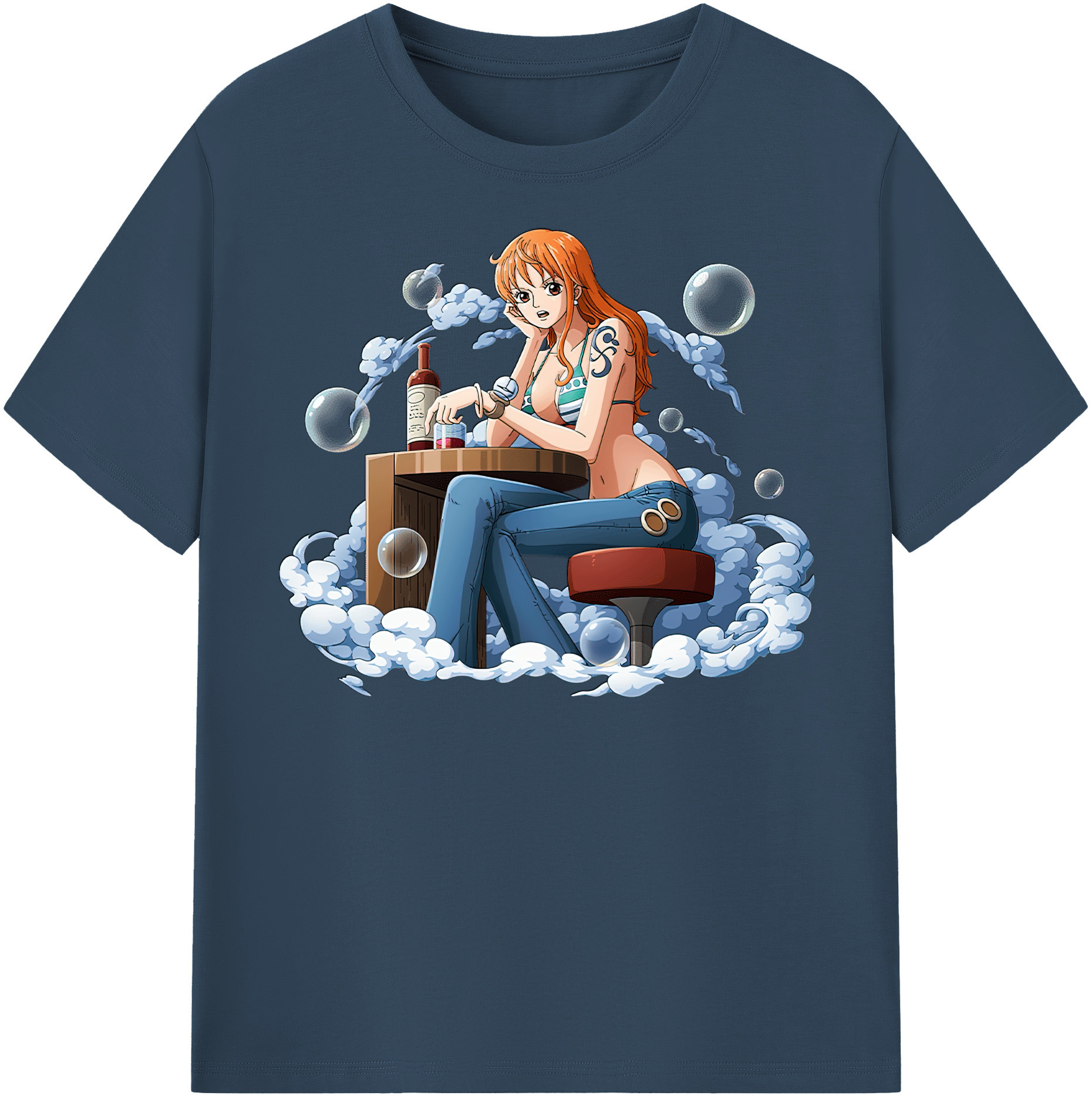 ワンピース ナミ ONE PIECE Nami 綿100％半袖Tシャツ（フロントプリント）