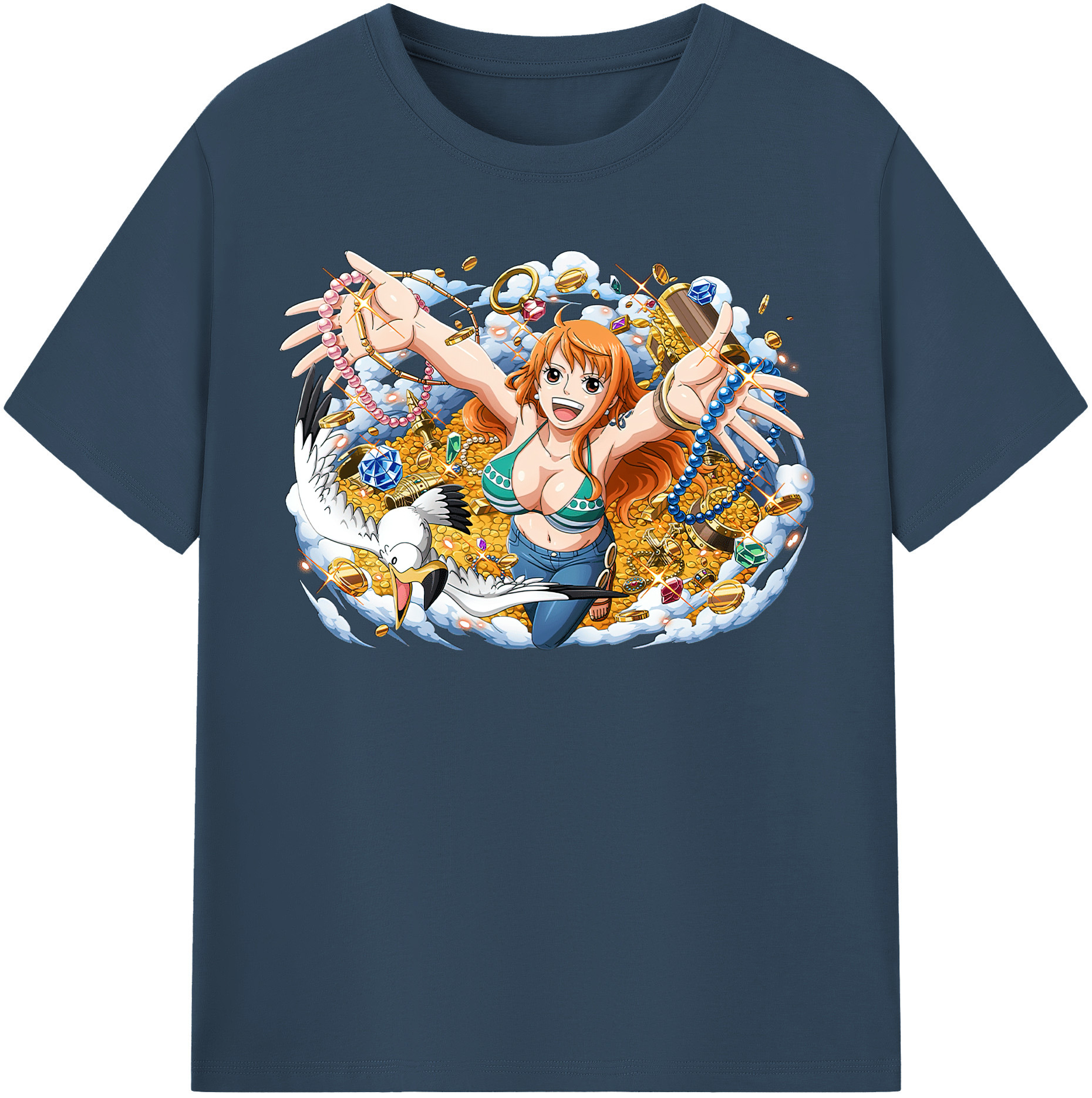 ワンピース ナミ ONE PIECE Nami 綿100％半袖Tシャツ（フロントプリント）
