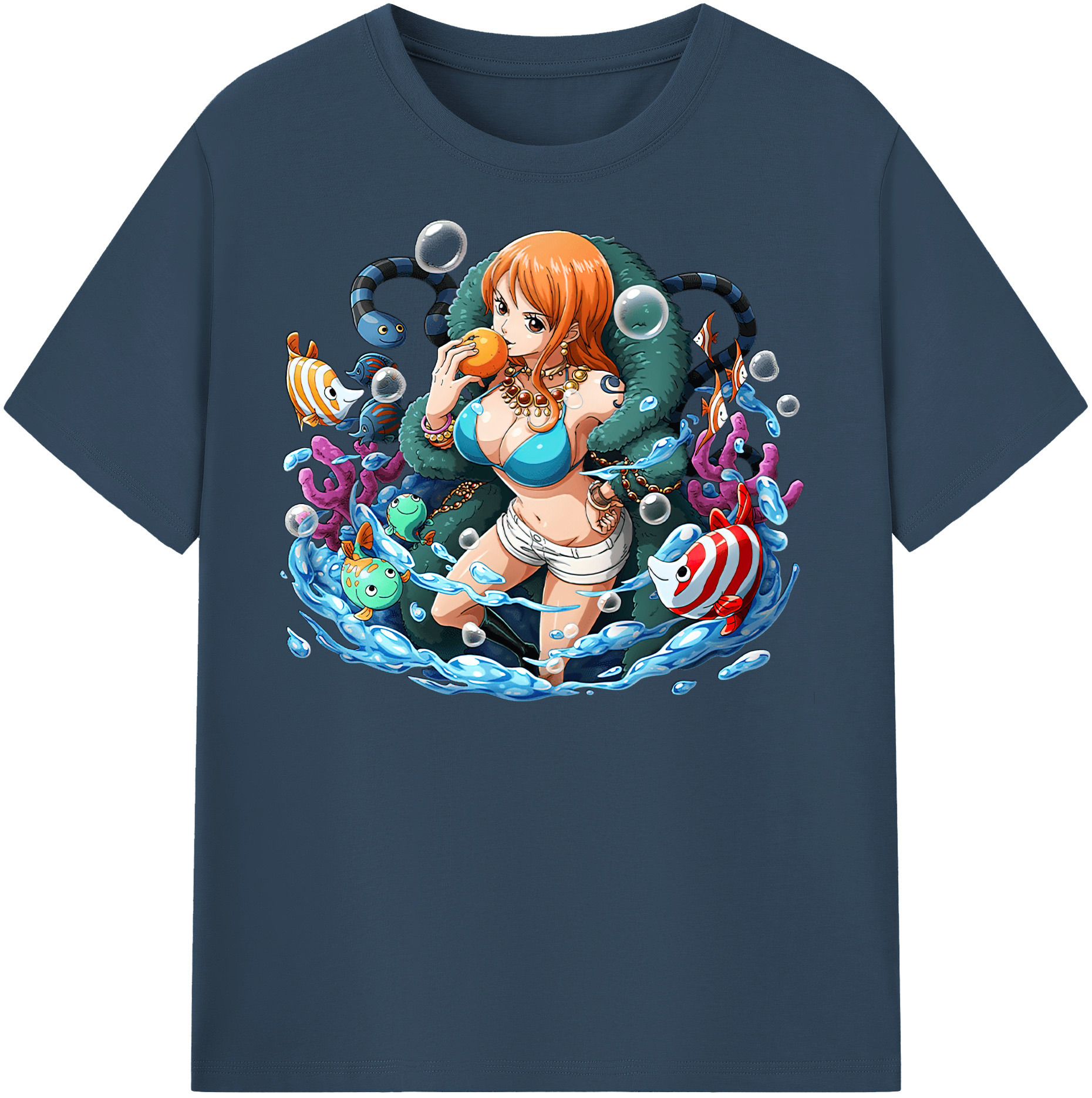 ワンピース ナミ ONE PIECE Nami 綿100％半袖Tシャツ（フロントプリント）