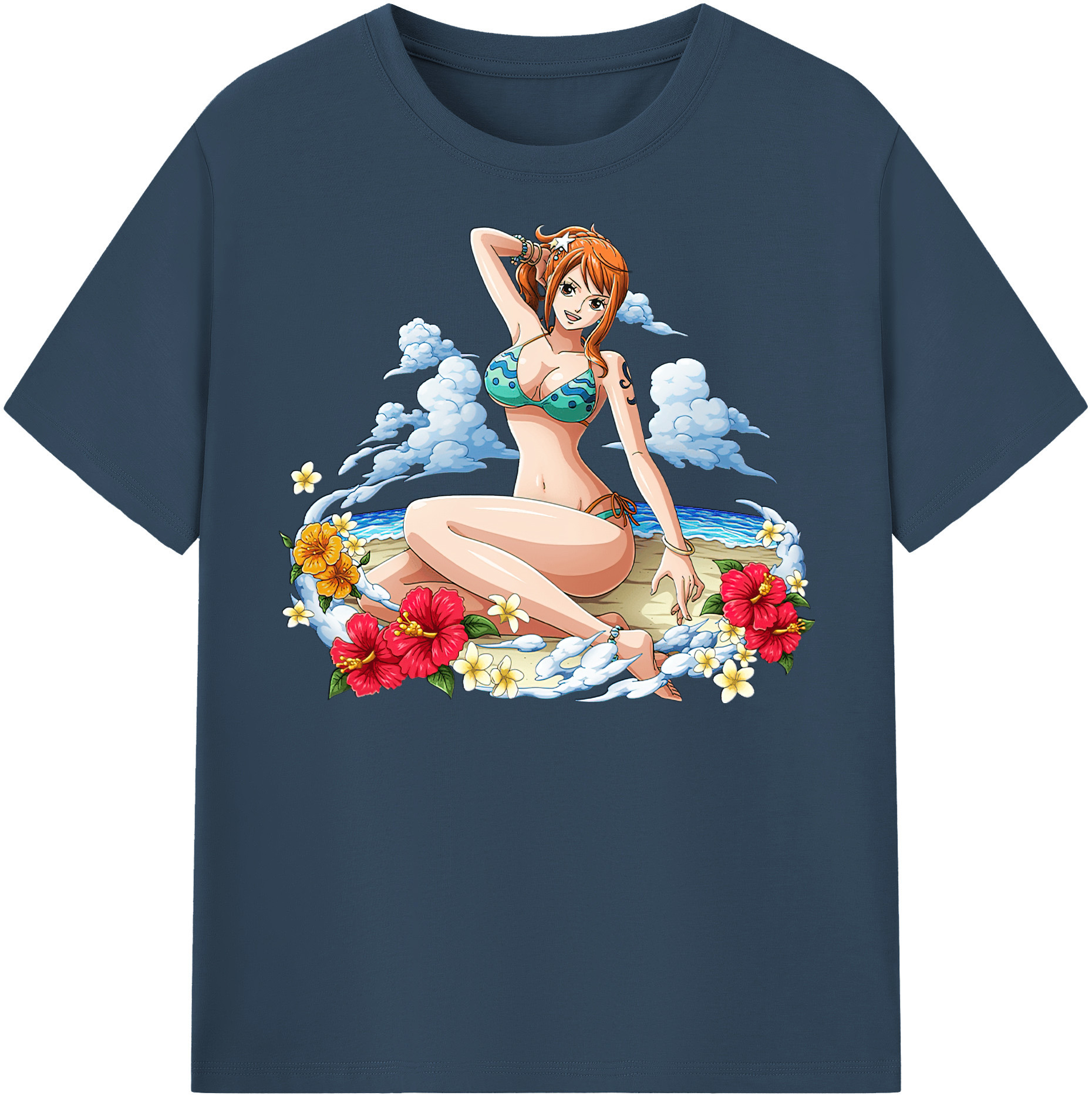ワンピース ナミ ONE PIECE Nami 綿100％半袖Tシャツ（フロントプリント）