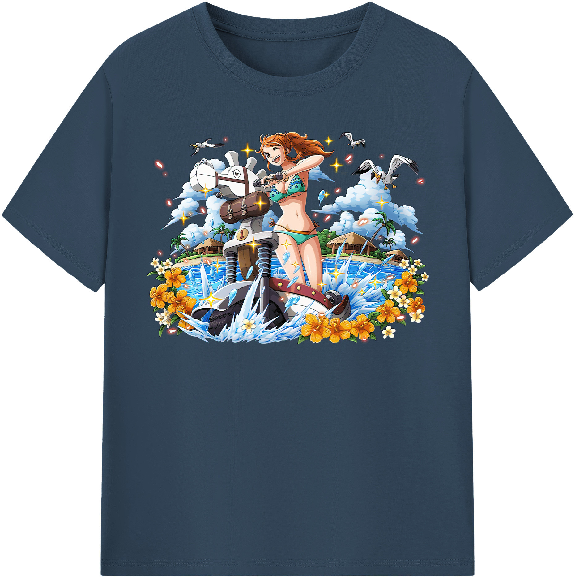 ワンピース ナミ ONE PIECE Nami 綿100％半袖Tシャツ（フロントプリント）