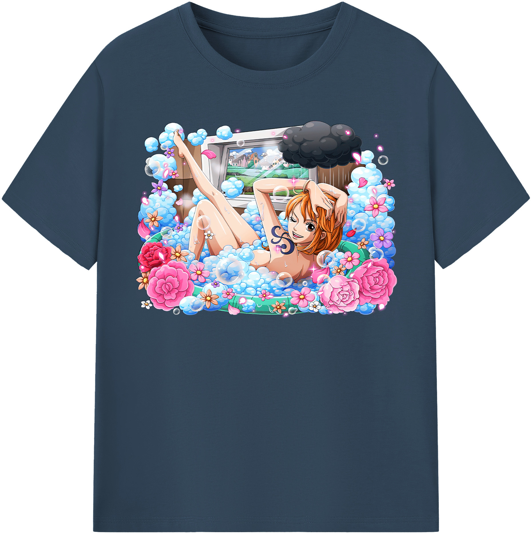 ワンピース ナミ ONE PIECE Nami 綿100％半袖Tシャツ（フロントプリント）