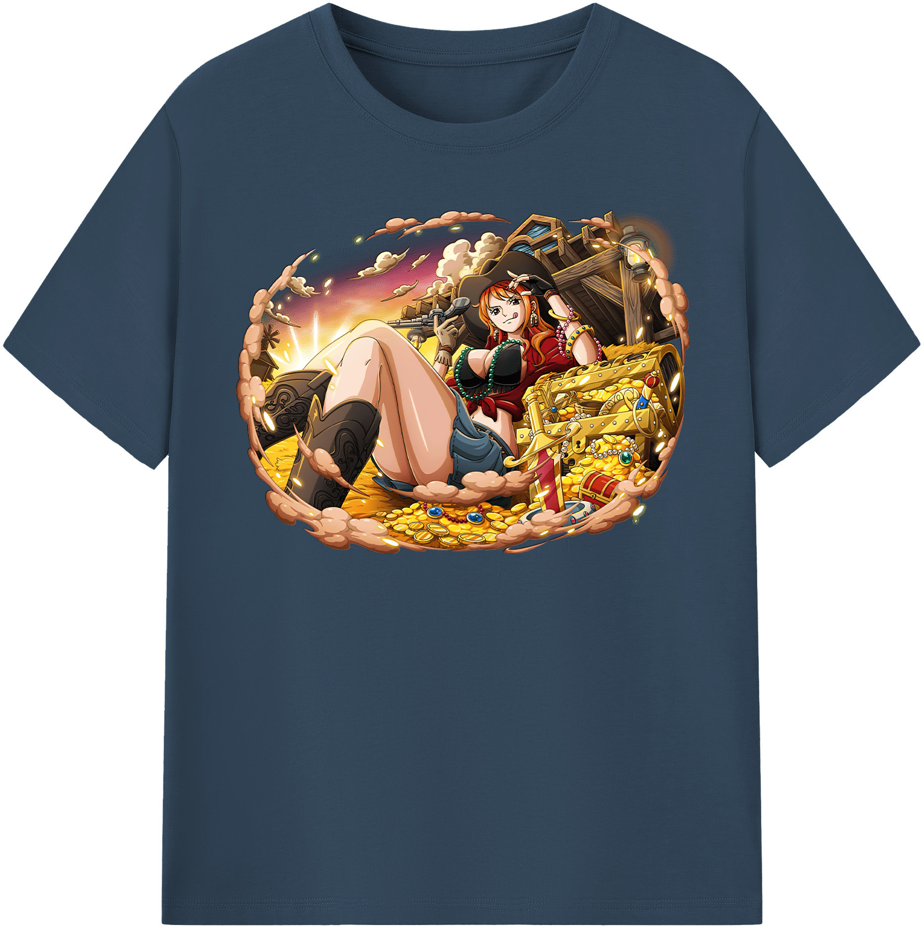 ワンピース ナミ ONE PIECE Nami 綿100％半袖Tシャツ（フロントプリント）
