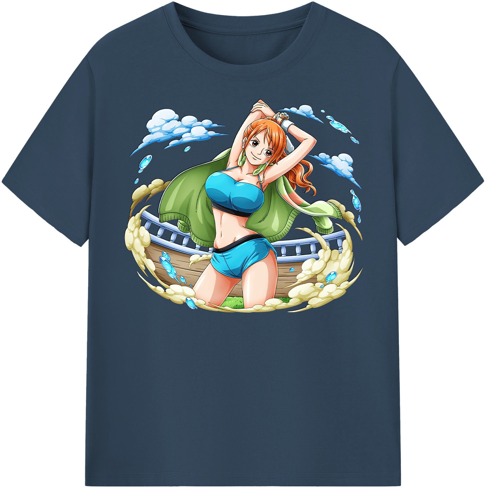 ワンピース ナミ ONE PIECE Nami 綿100％半袖Tシャツ（フロントプリント）