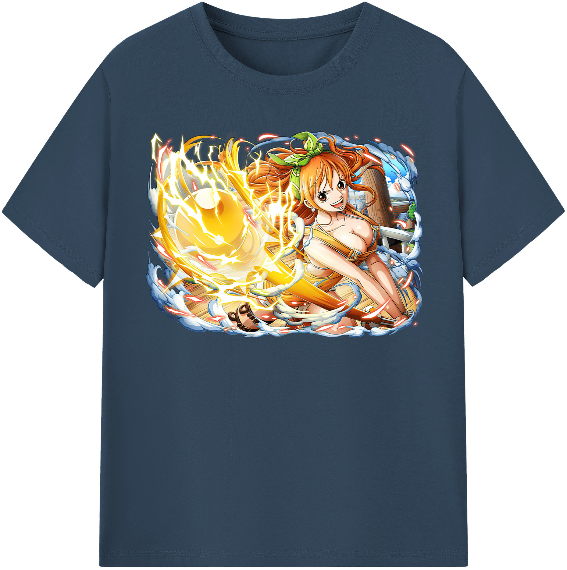 ワンピース ナミ ONE PIECE Nami 綿100％半袖Tシャツ（フロントプリント）