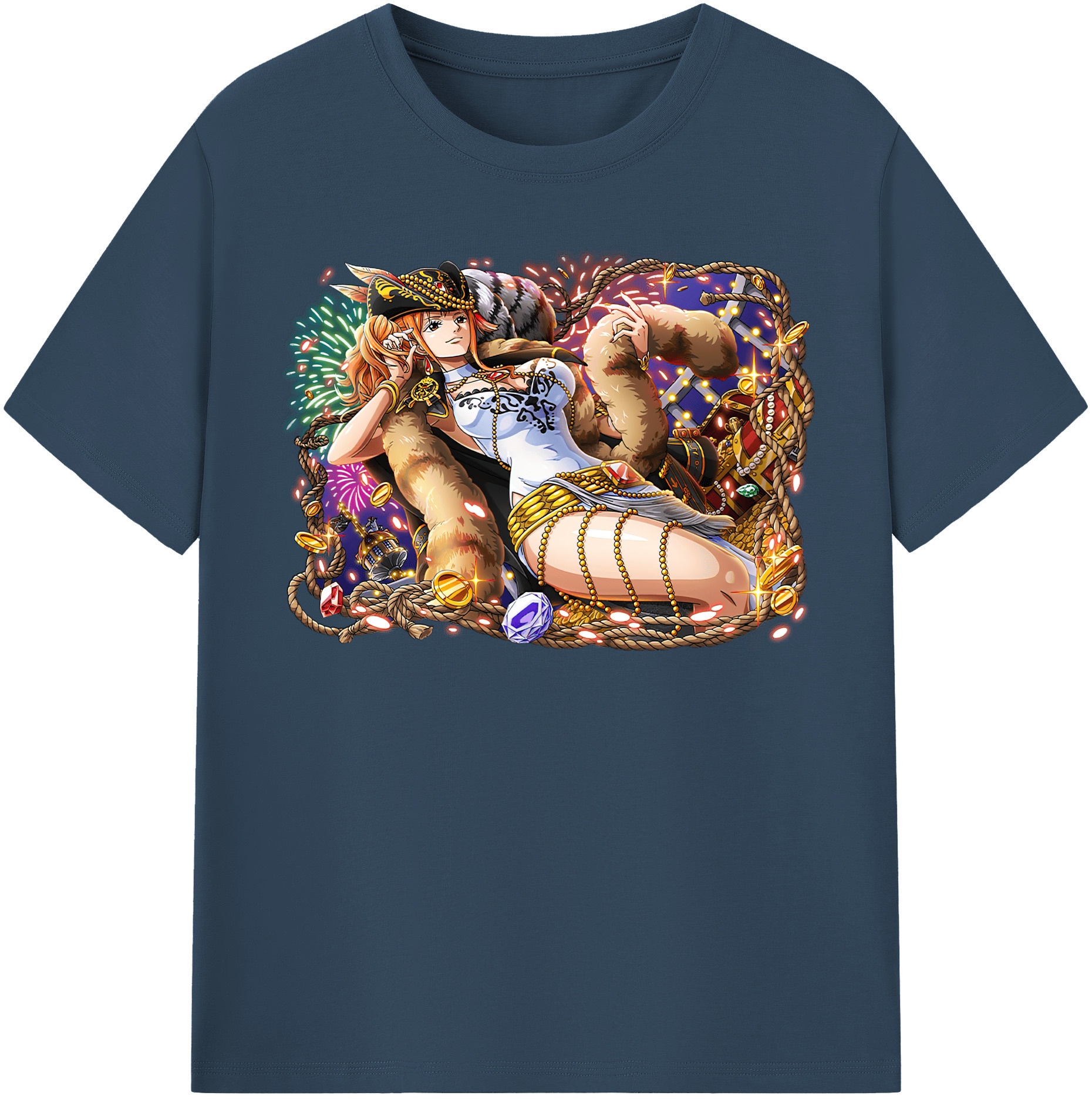 ワンピース ナミ ONE PIECE Nami 綿100％半袖Tシャツ（フロントプリント）