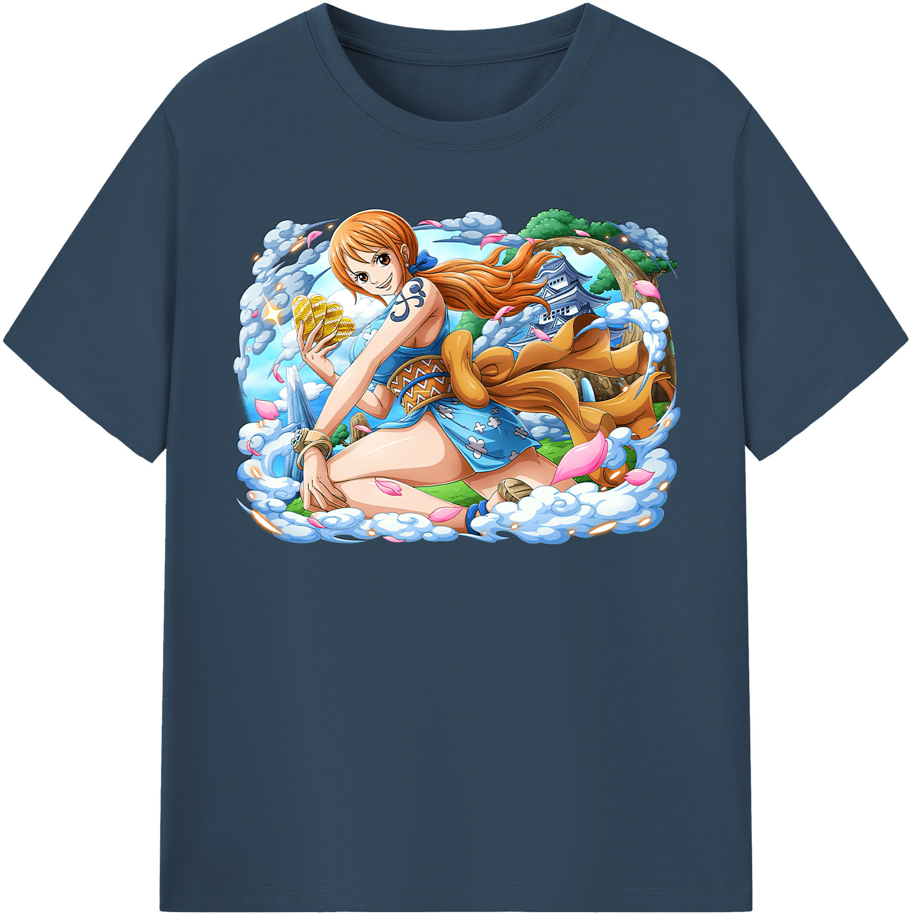ワンピース ナミ ONE PIECE Nami 綿100％半袖Tシャツ（フロントプリント）