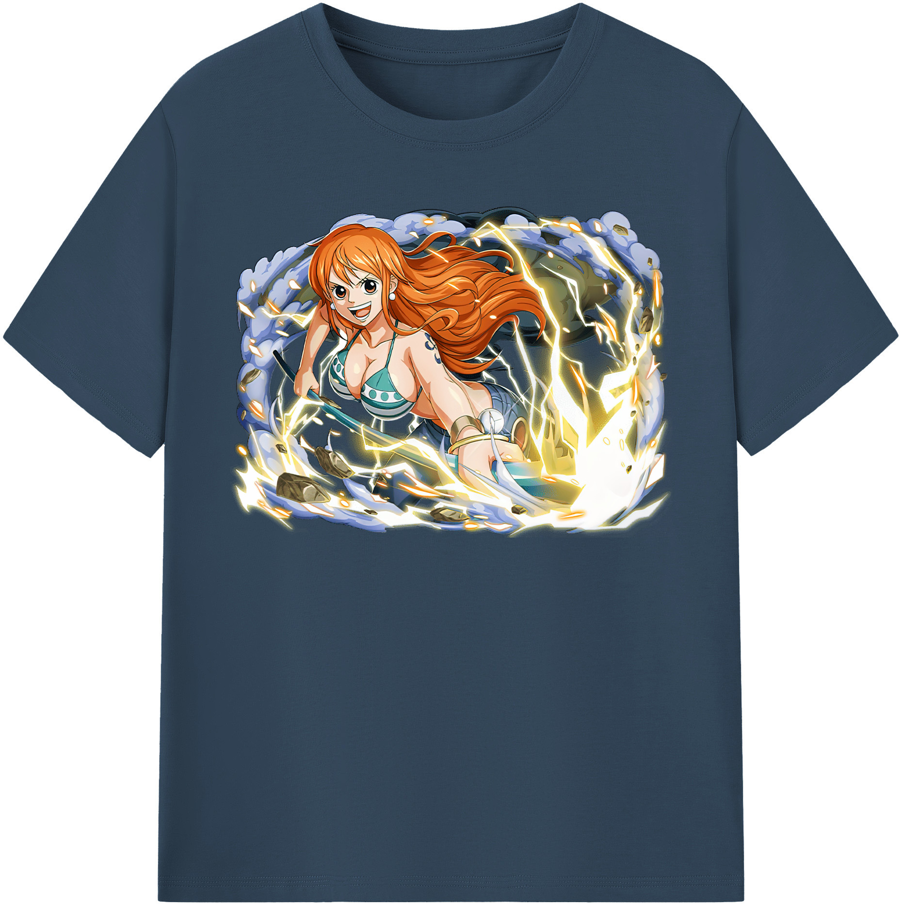 ワンピース ナミ ONE PIECE Nami 綿100％半袖Tシャツ（フロントプリント）