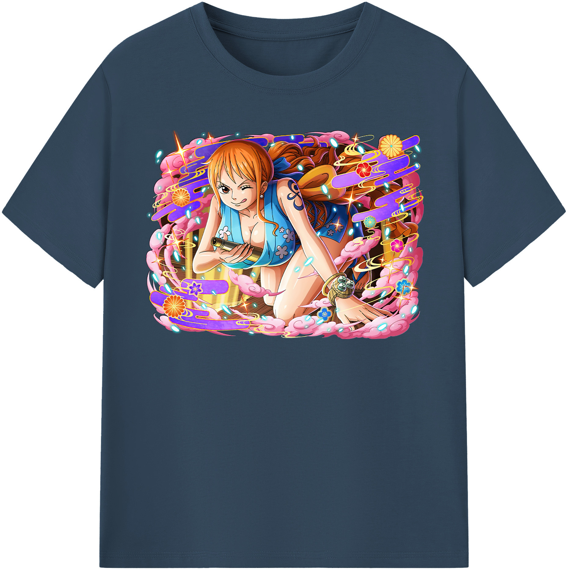 ワンピース ナミ ONE PIECE Nami 綿100％半袖Tシャツ（フロントプリント）