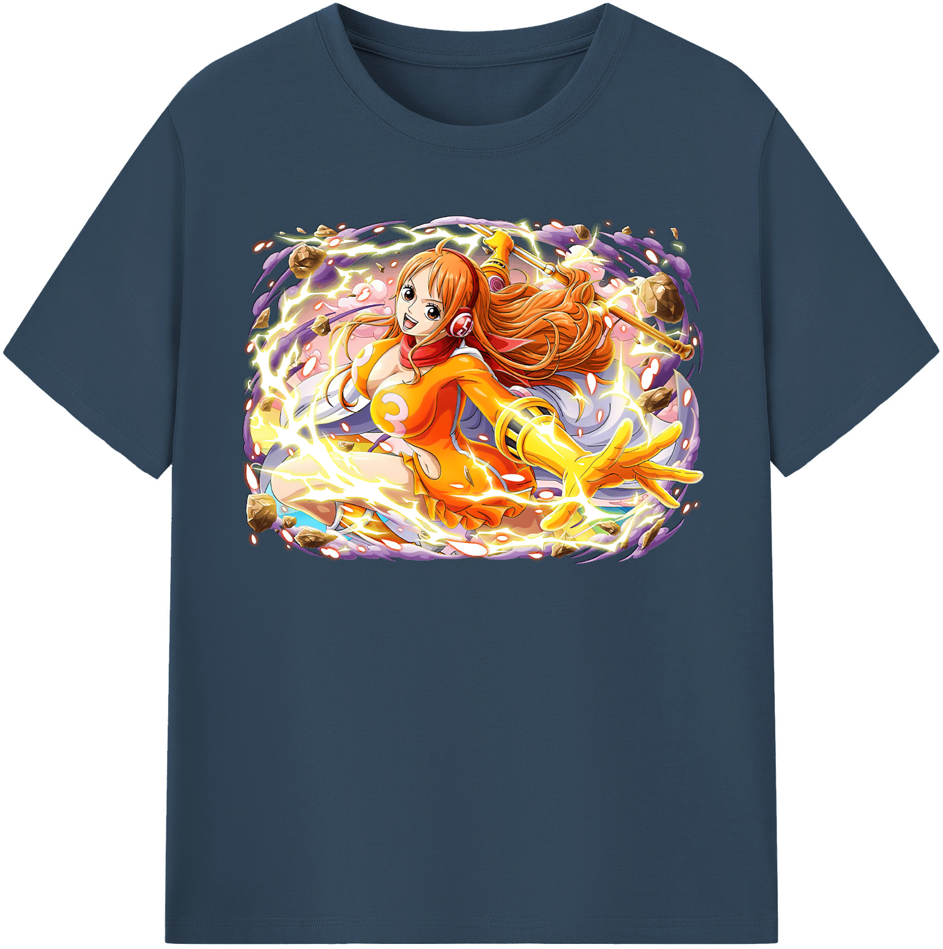ワンピース ナミ ONE PIECE Nami 綿100％半袖Tシャツ（フロントプリント）