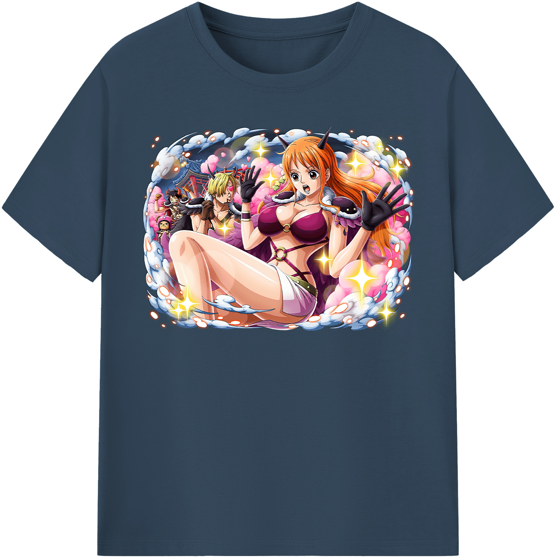 ワンピース ナミ ONE PIECE Nami 綿100％半袖Tシャツ（フロントプリント）